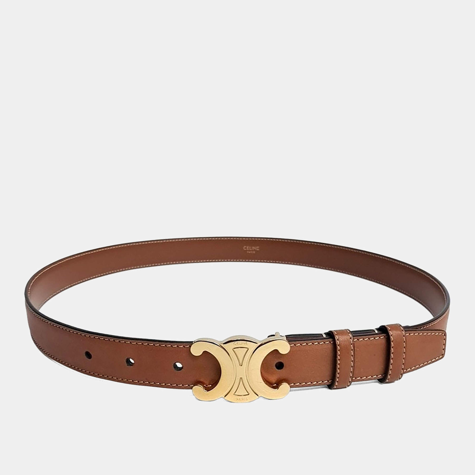 Pre Owned Celine Triumph Leather Belt