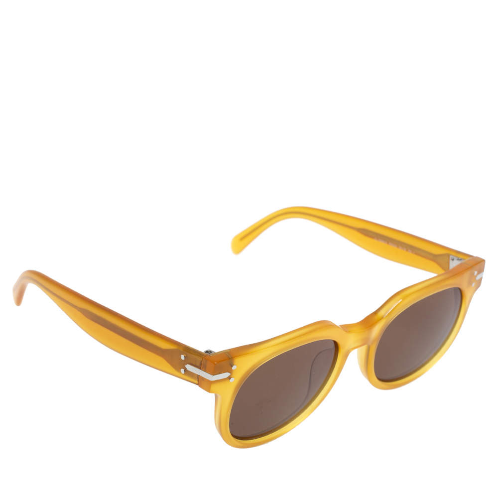 Céline Honey Gold/ Brown CL 41080/S Frida Round Sunglasses