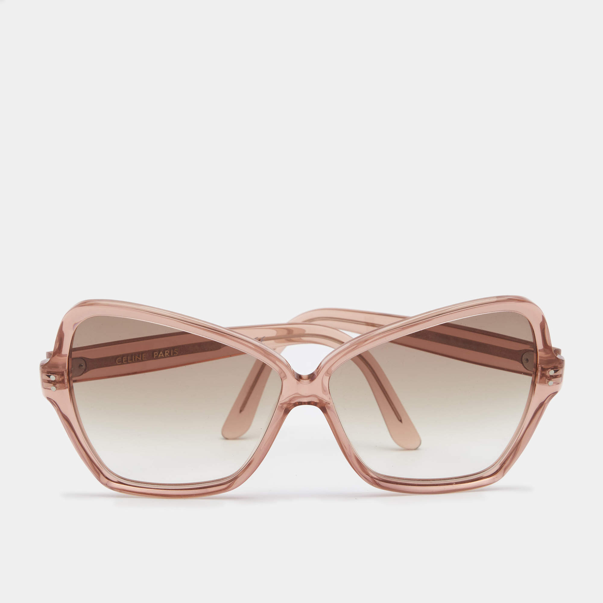Pre Owned Celine Pink CL400641 Oversized Gradient Sunglasses 