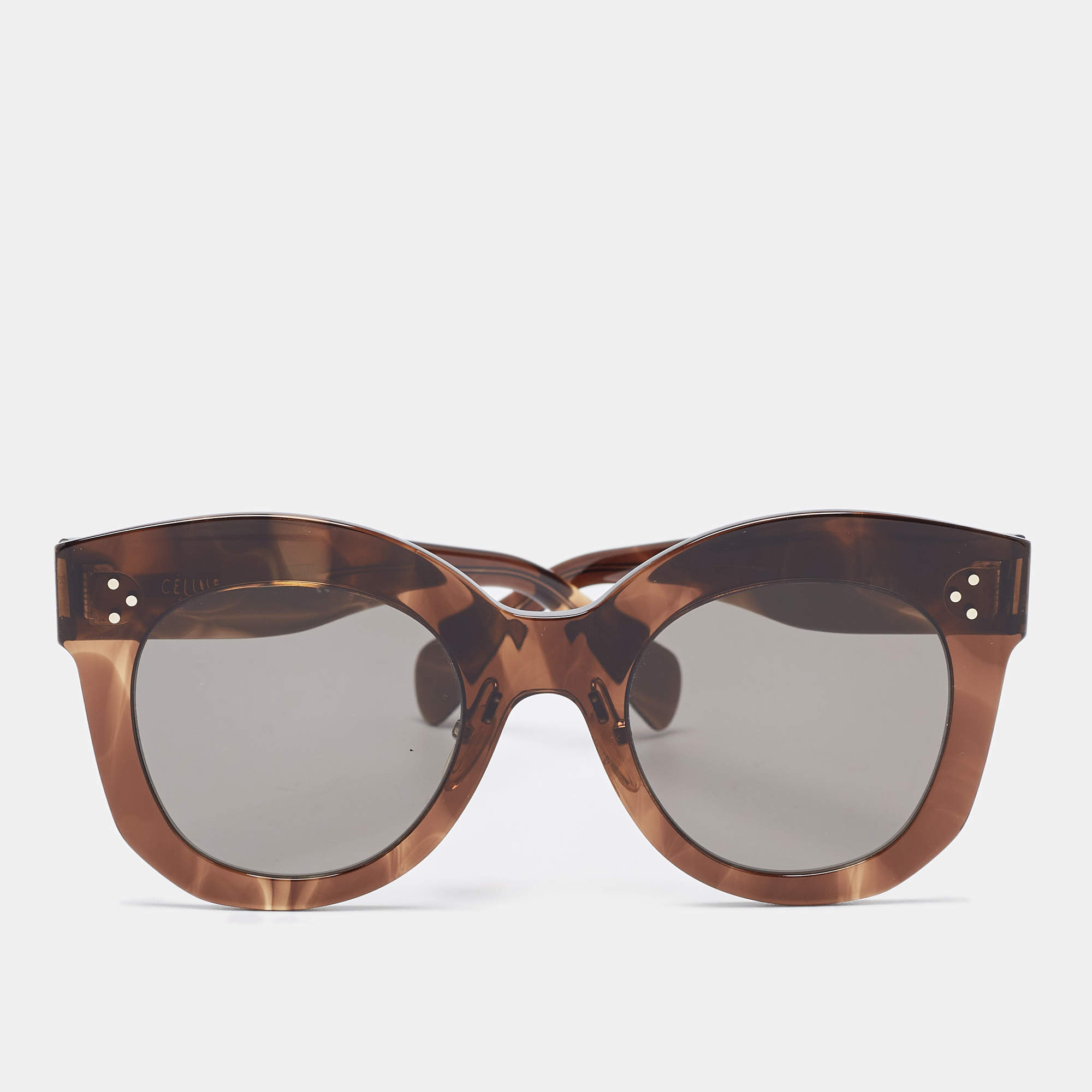 Pre Owned Celine Brown/Black CL41443/S Cat Eye Sunglasses