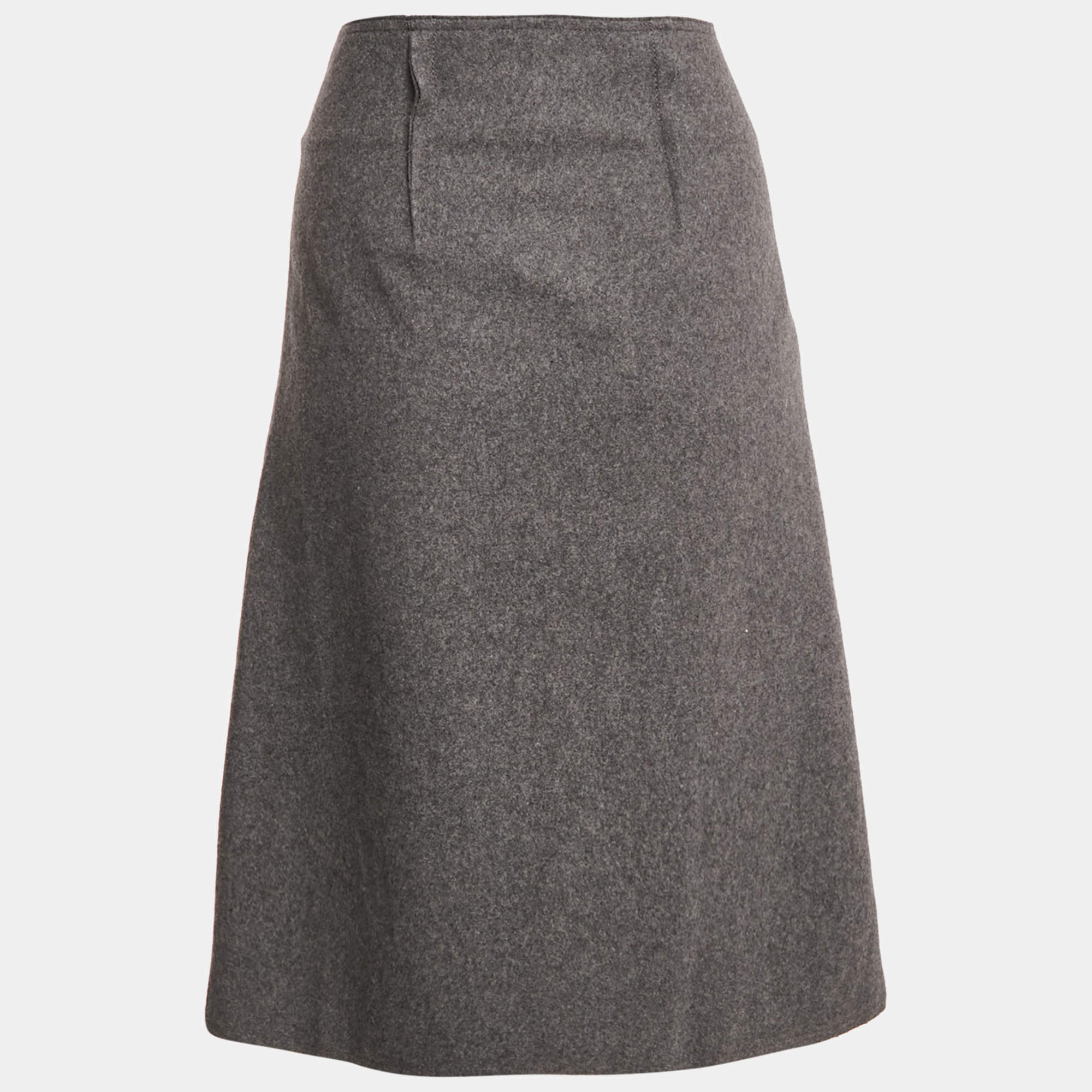 VIP【送料関税込】CELINE wool-cotton blend skirt Celine Grey Wool Asymmetric Wrap Pencil Skirt S Celine | TLC