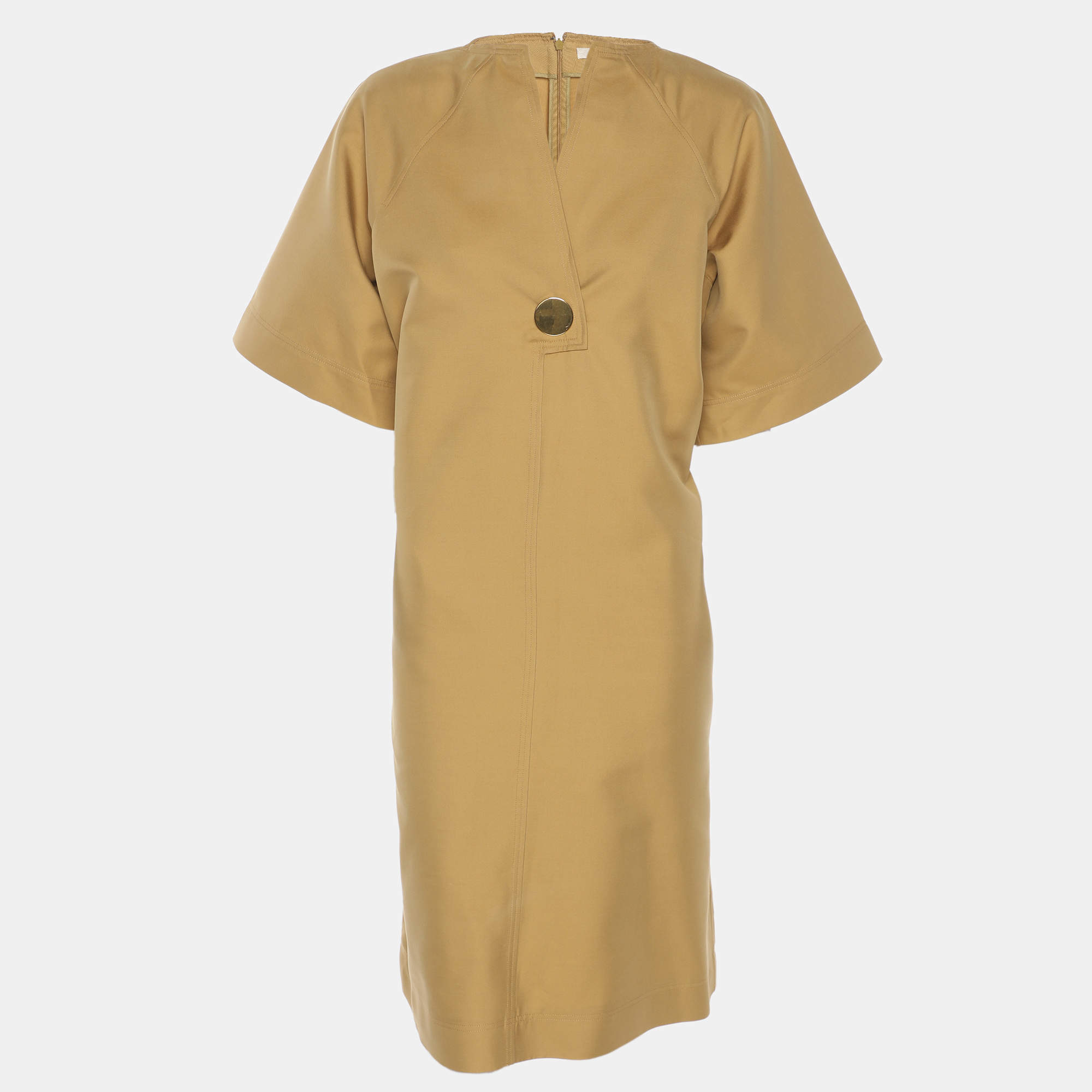 Pre Owned Celine Beige Cotton Dress M