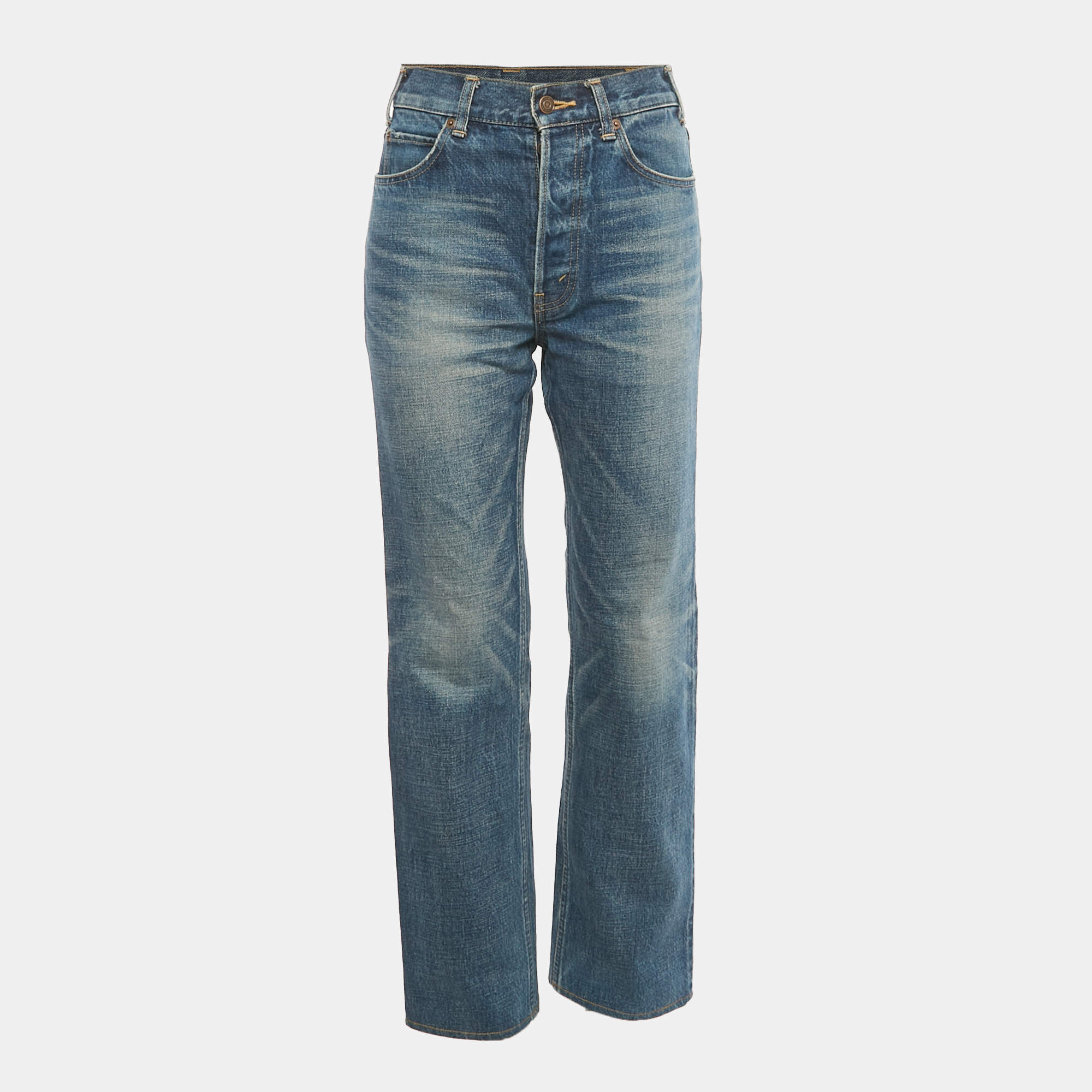 Pre Owned Celine Blue Denim Jeans S Waist 30"