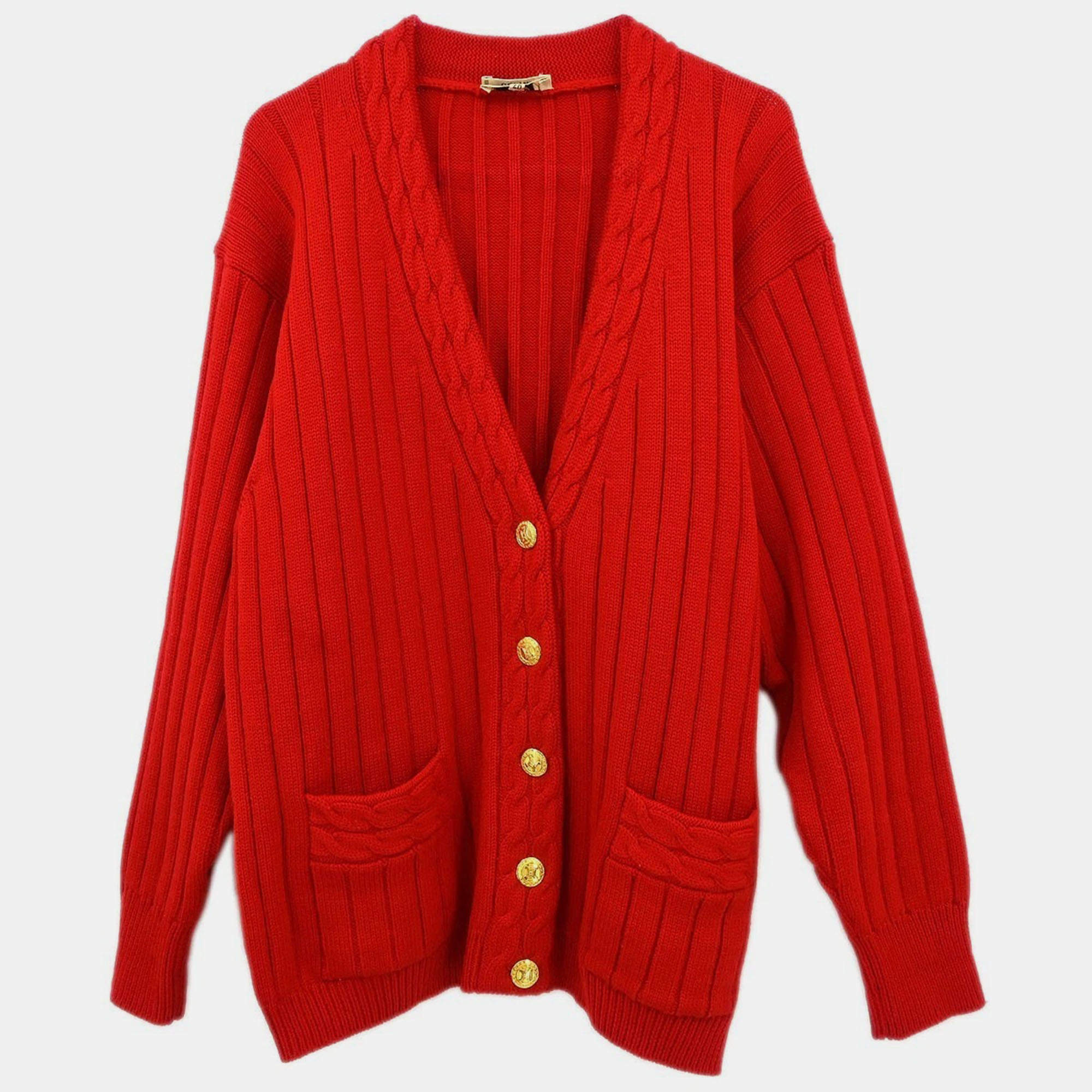 Pre Owned Celine Cardigan Red #40