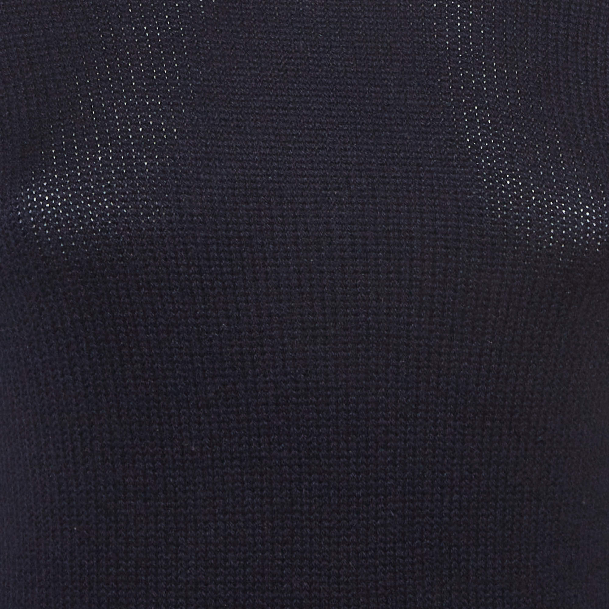 Pre Owned Celine Blue Rib Knit Turtle Neck Sweater M