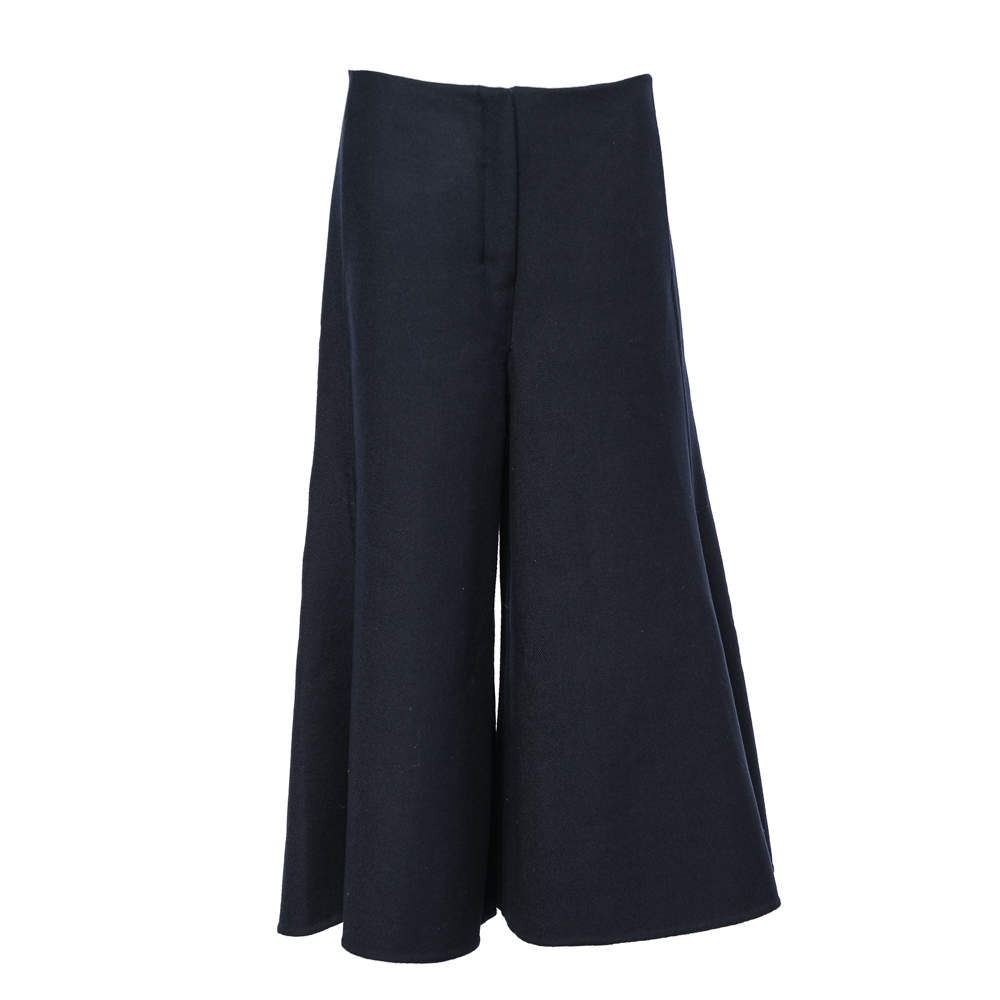 Pre Owned Celine Navy Blue Wool Culottes M
