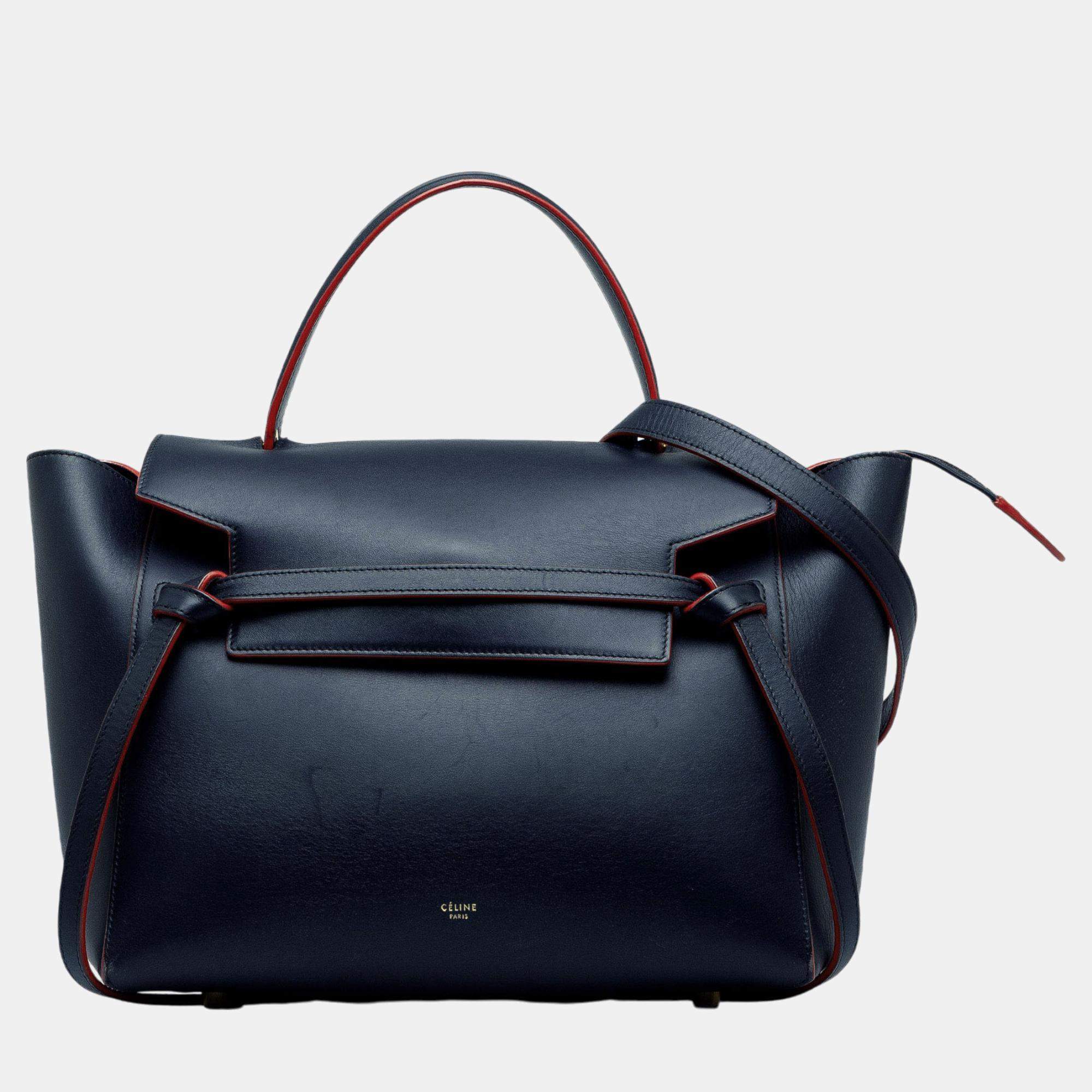 Celine Navy Blue Mini Belt Bag