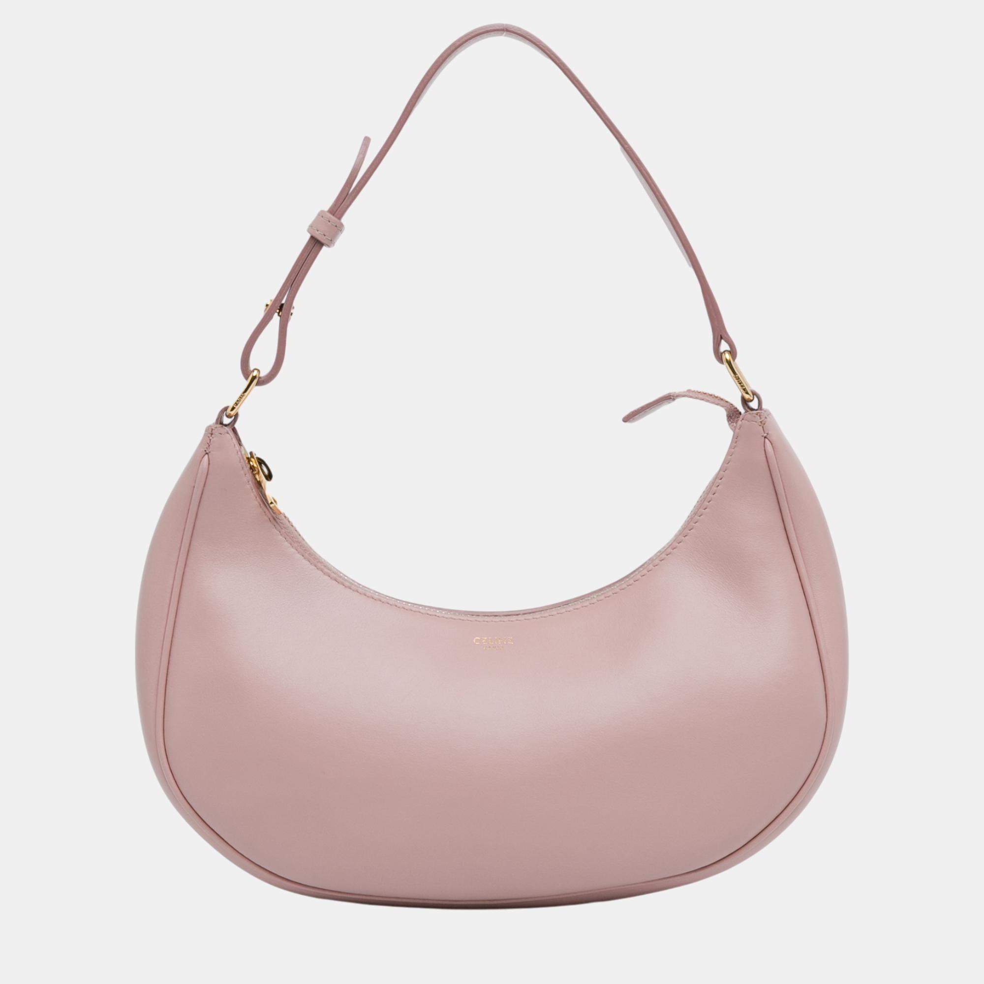 Celine Pink Leather Ava Shoulder Bag