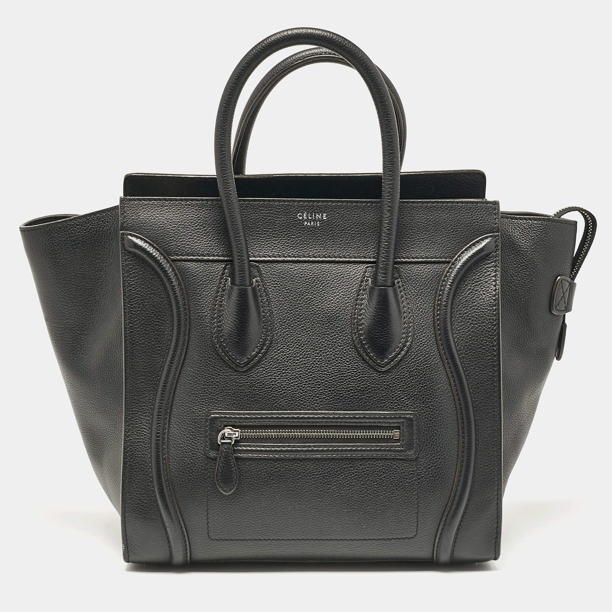 Celine Black Leather Mini Luggage Tote