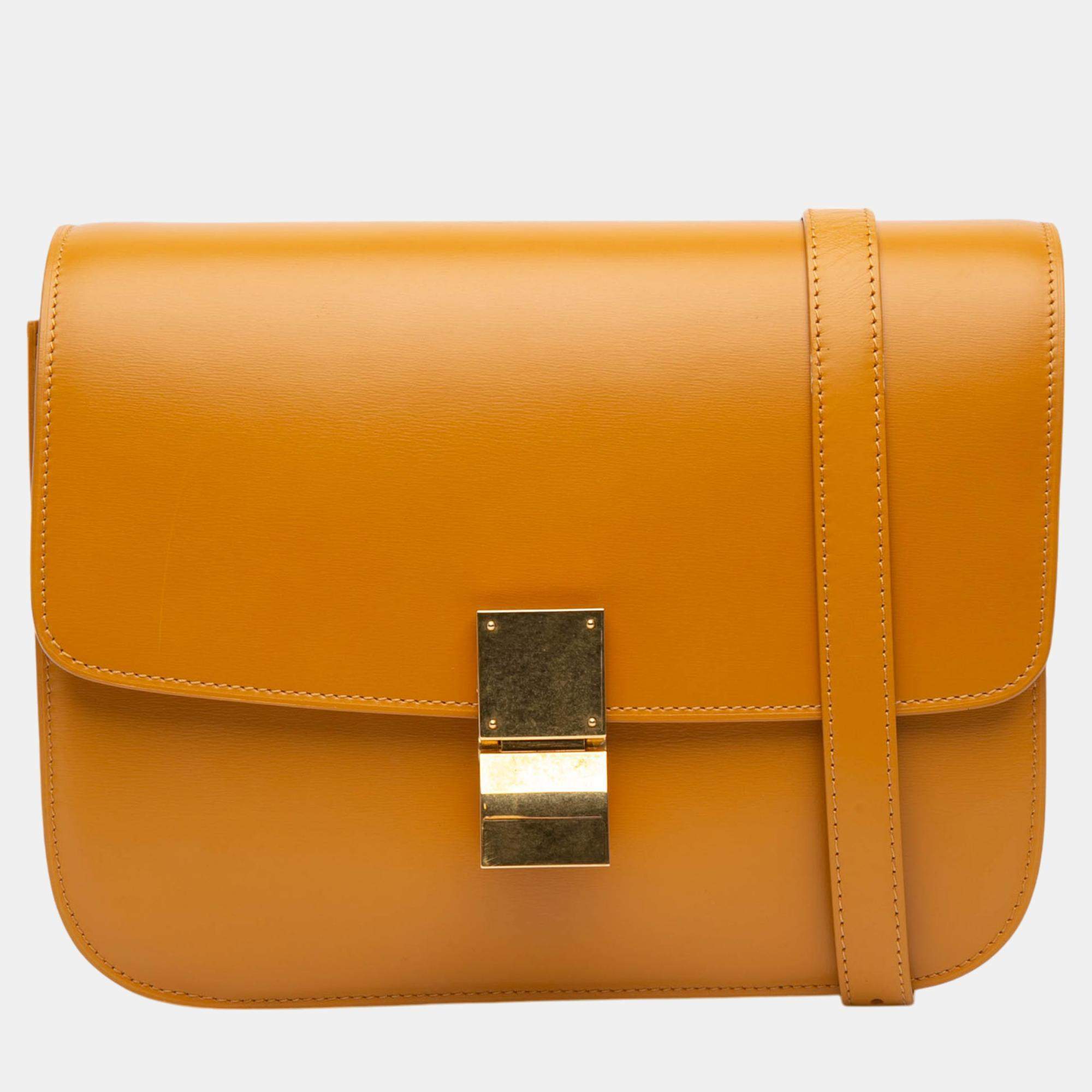 Celine Brown Medium Calfskin Classic Box