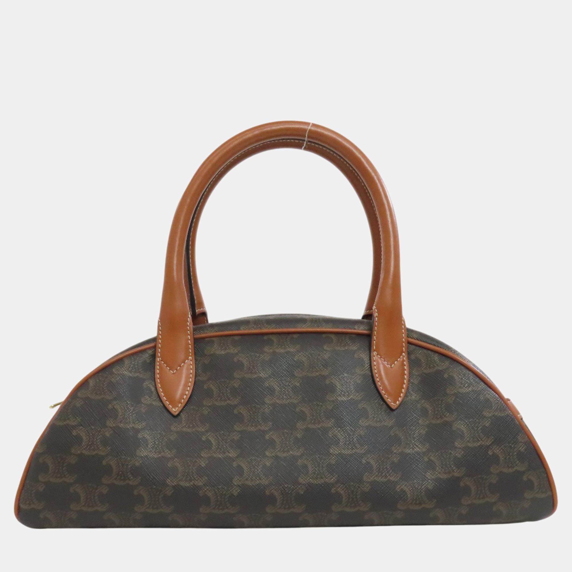 Celine Dark Brown Triomphe Handbag