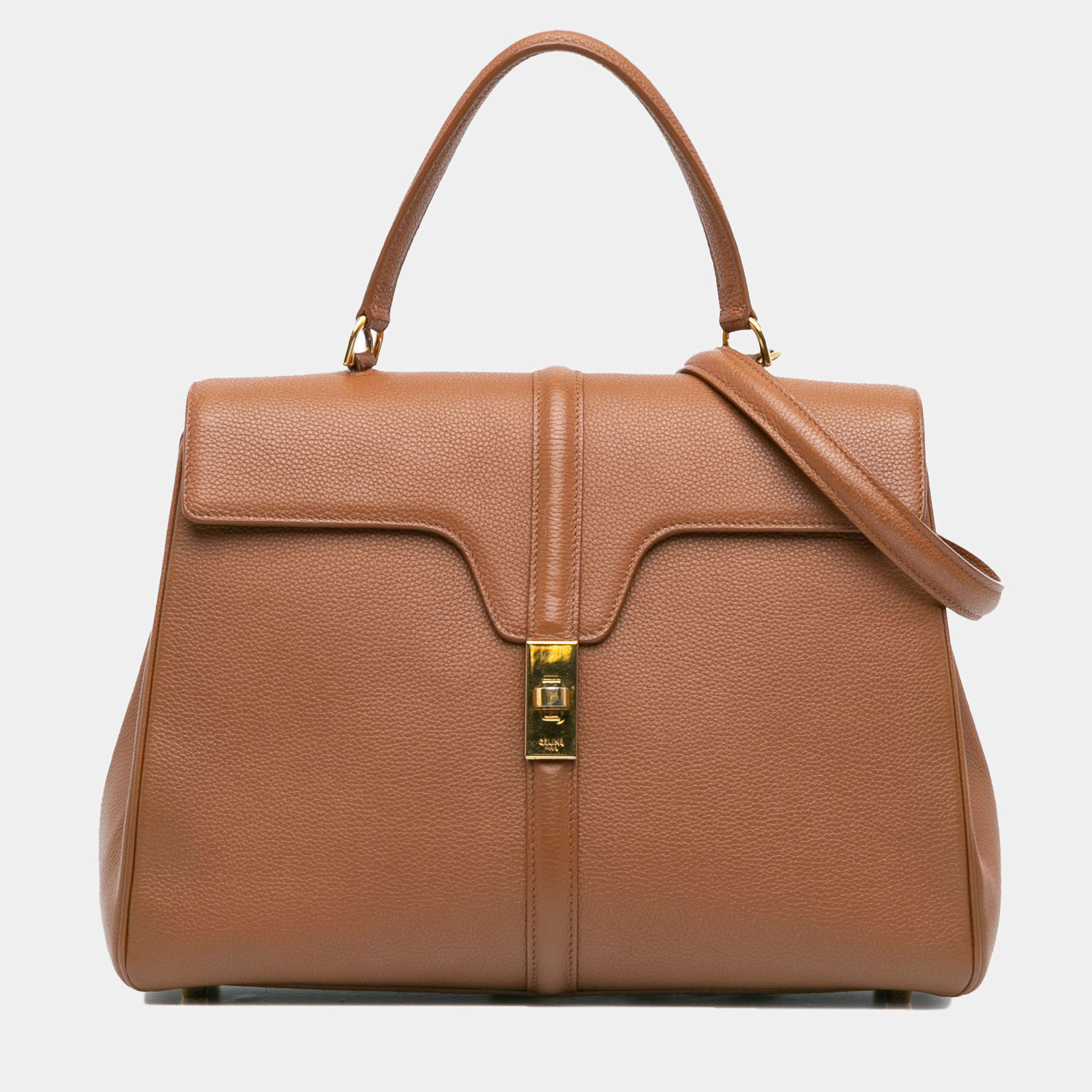 Celine Brown Medium Leather 16 Satchel