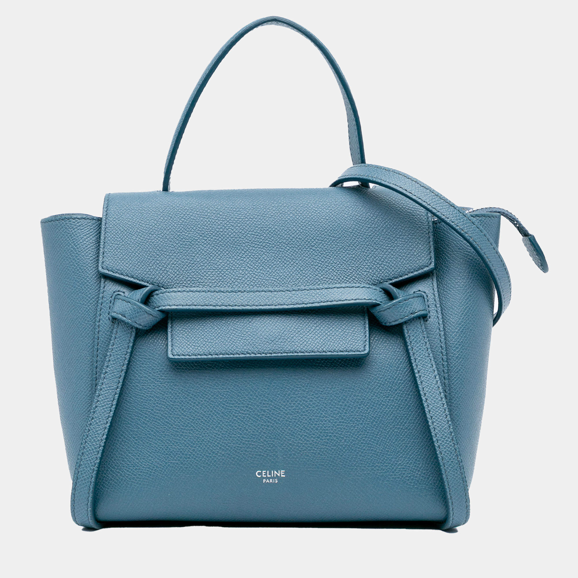 Celine Blue Nano Grained Calfskin Belt Bag