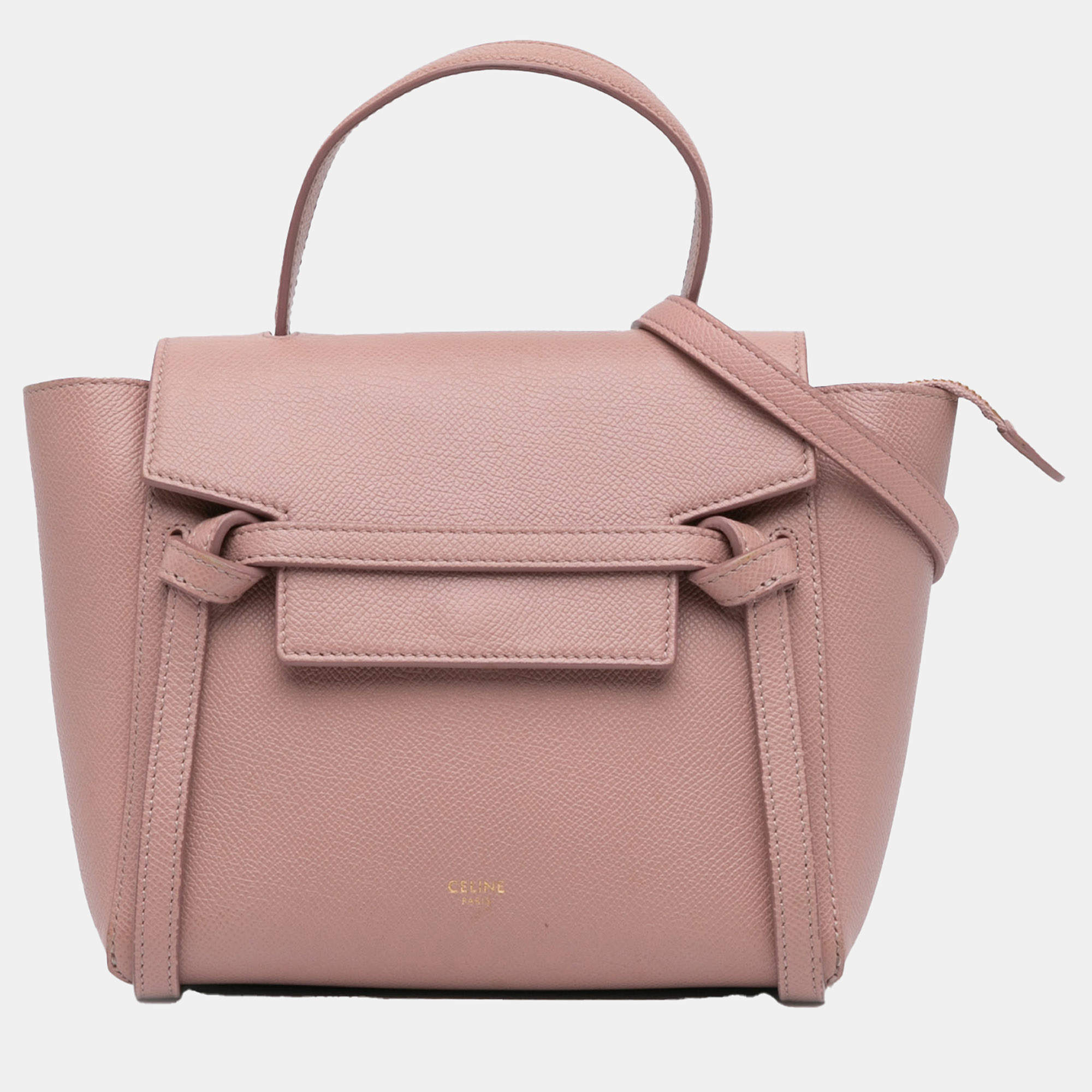 Celine Pink Nano Grained Calfskin Belt Bag