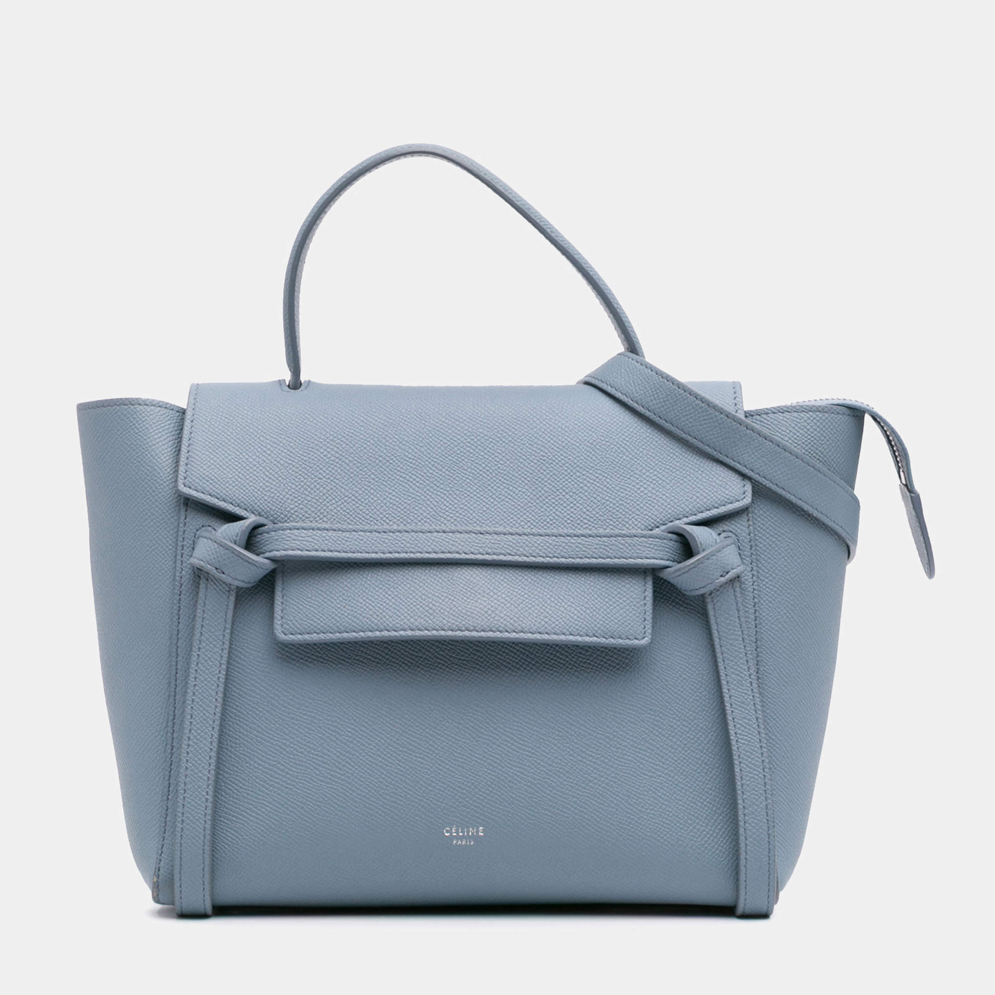Celine Blue Micro Grained Calfskin Belt Bag