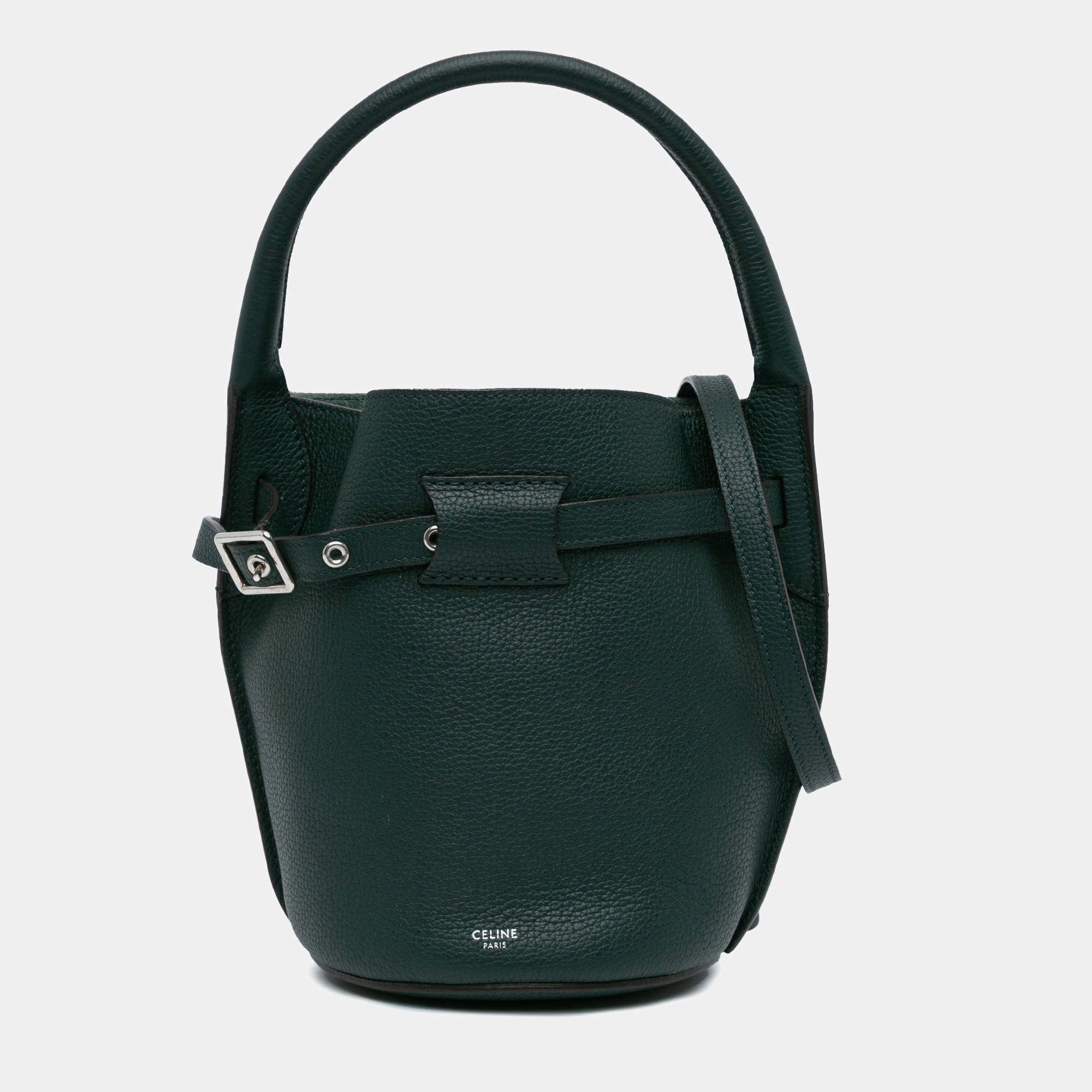 Celine Green Leather Nano Big Bucket Bag