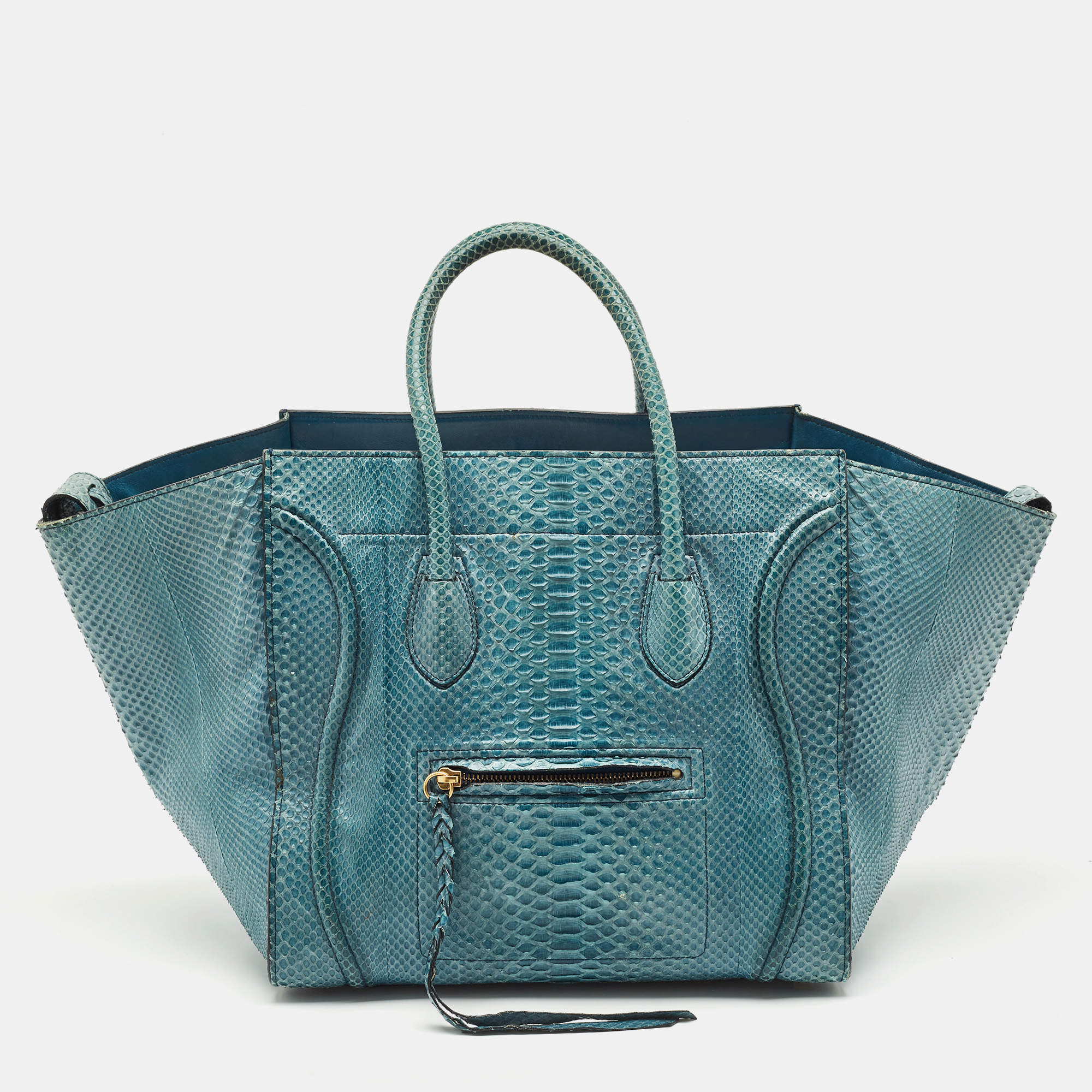Celine Blue Python Medium Phantom Luggage Tote