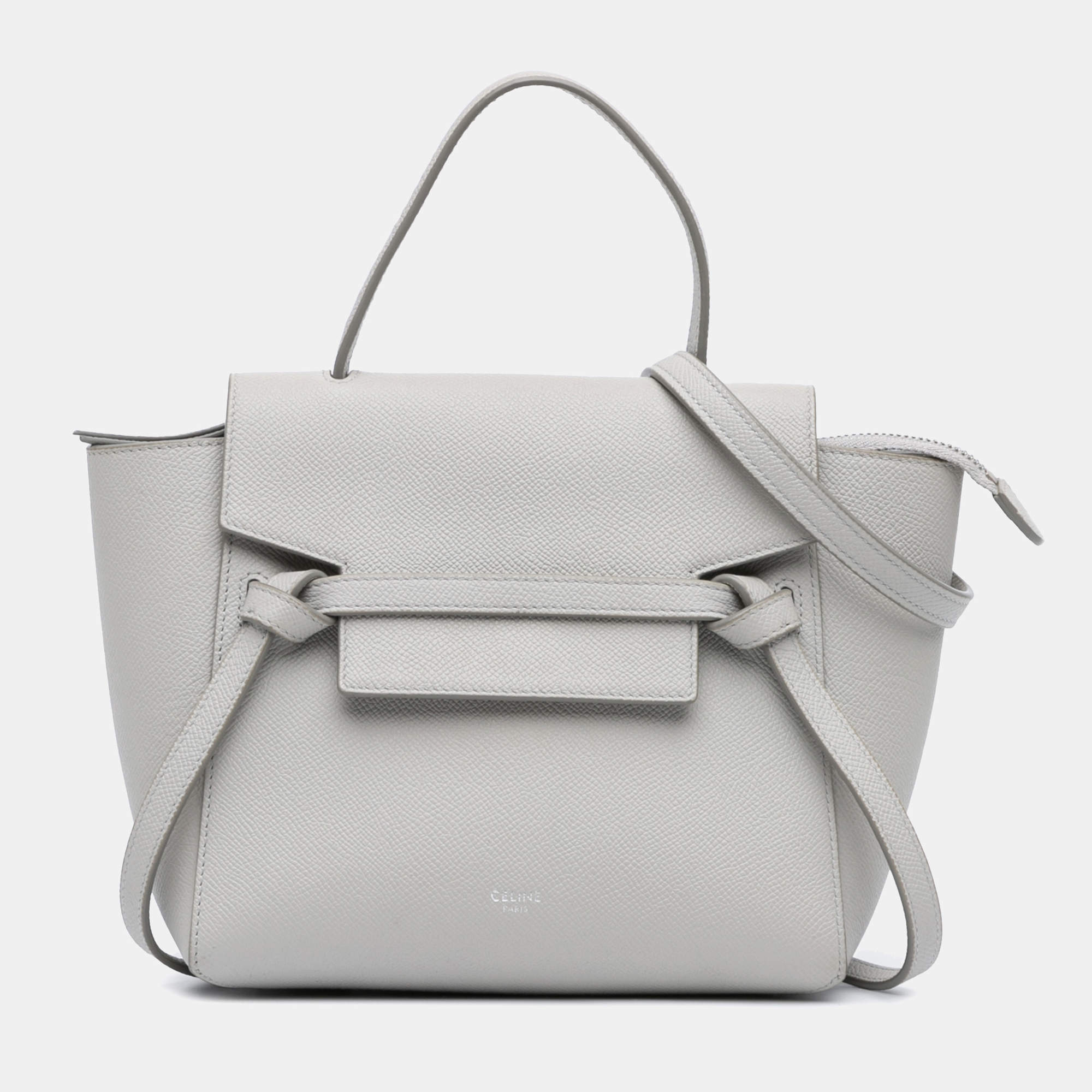 Celine Grey Grained Calfskin Nano Belt Bag