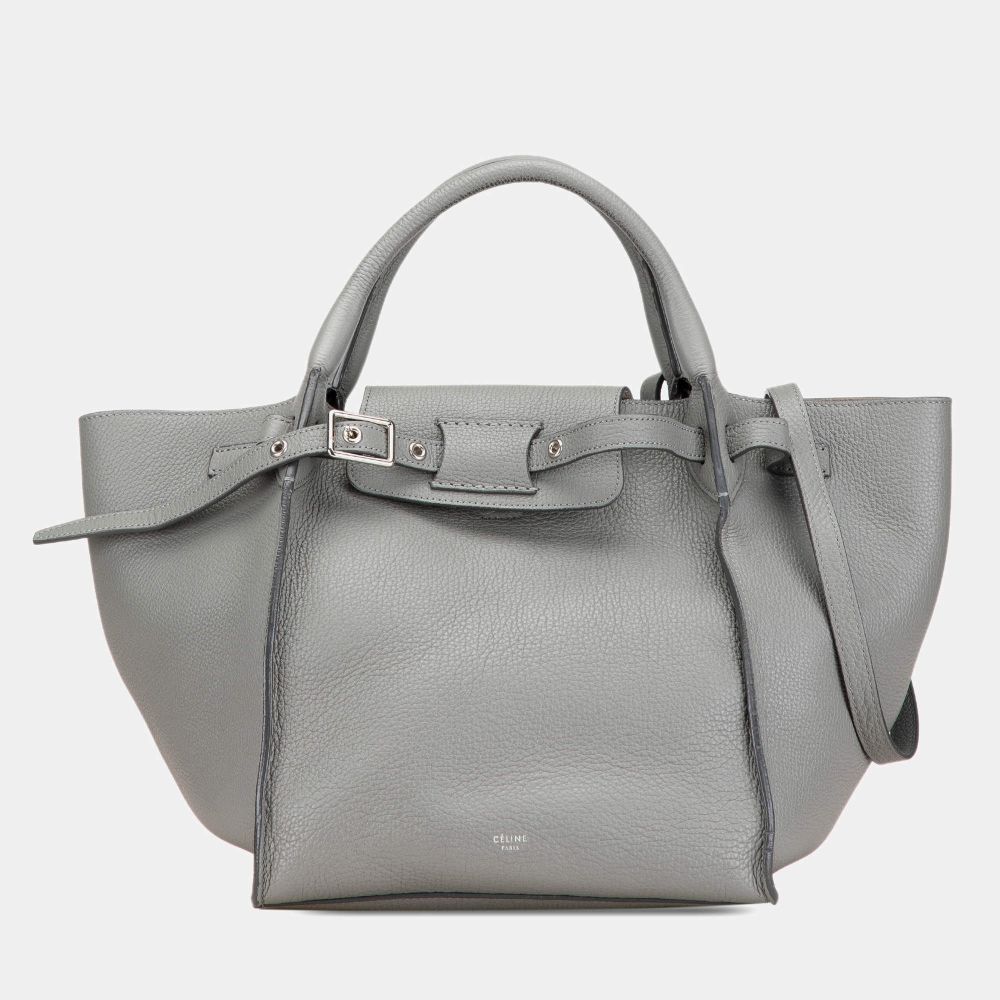 Celine Grey Small Leather Big Bag