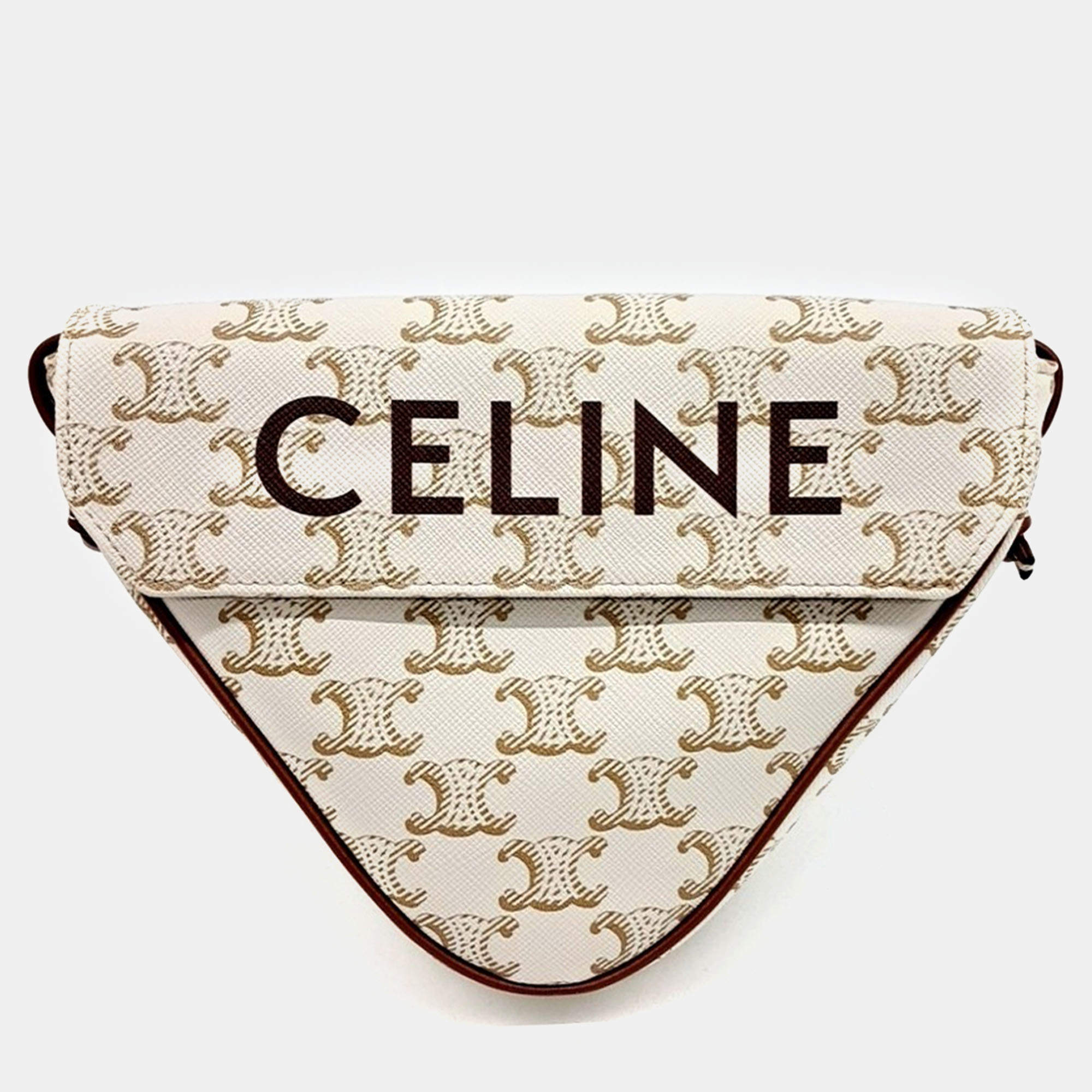 Celine Cream PVC Triumph Triangle Bag