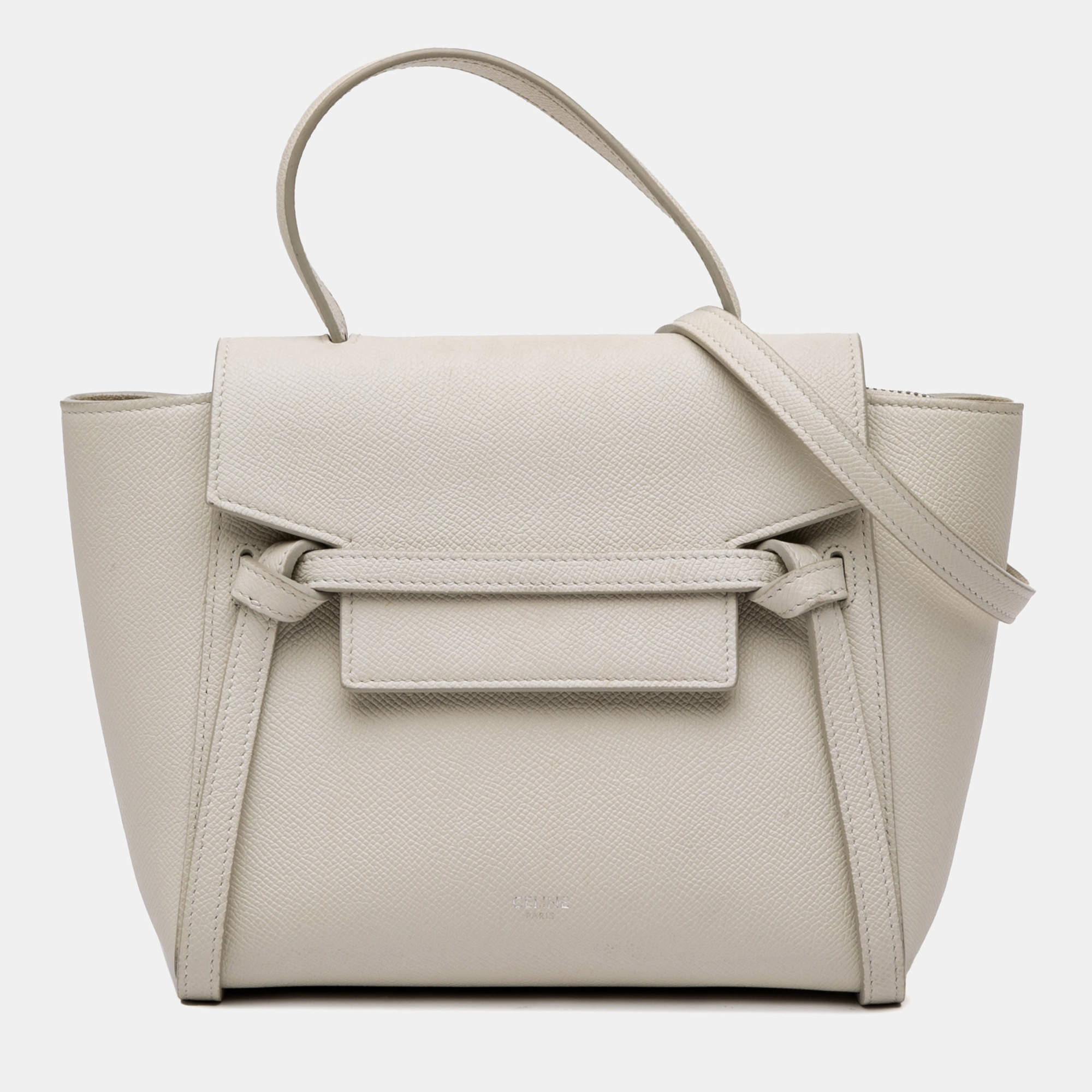 Celine Grey Nano Grained Calfskin Belt Bag