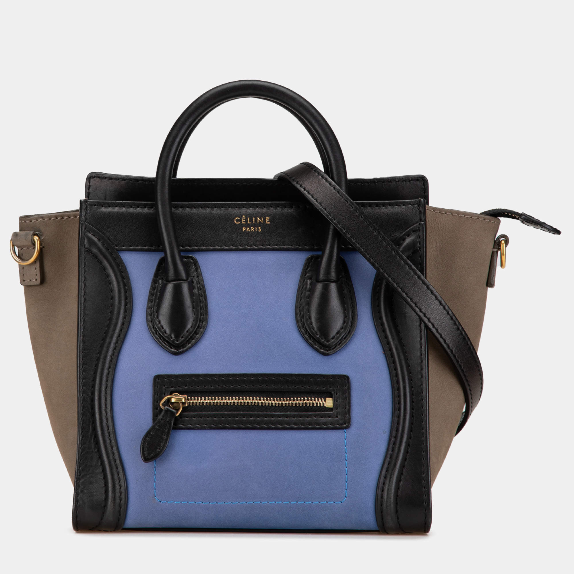 Celine Multicolor Nano Leather Luggage Tote