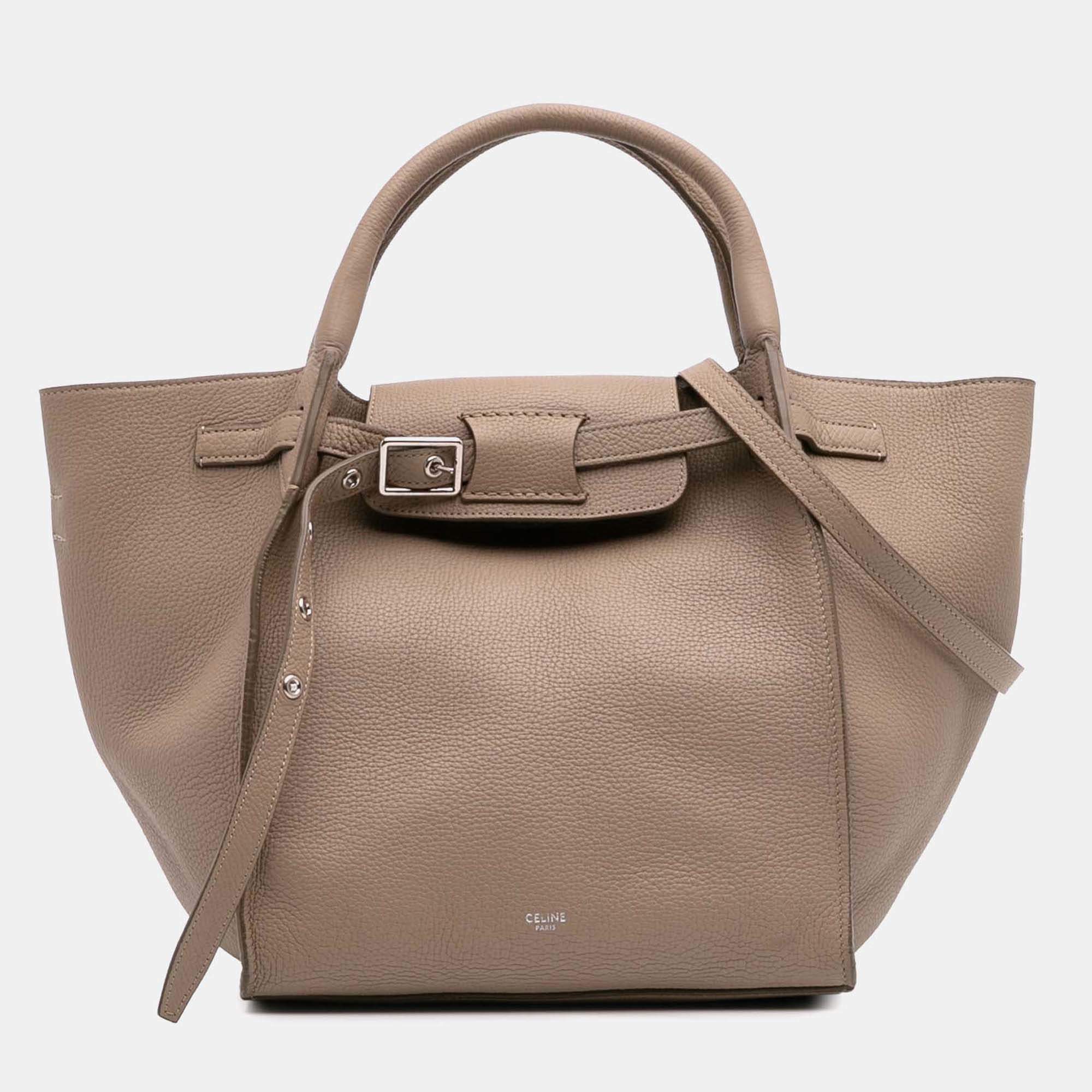 Celine Brown Small Grained Calfskin Big Bag
