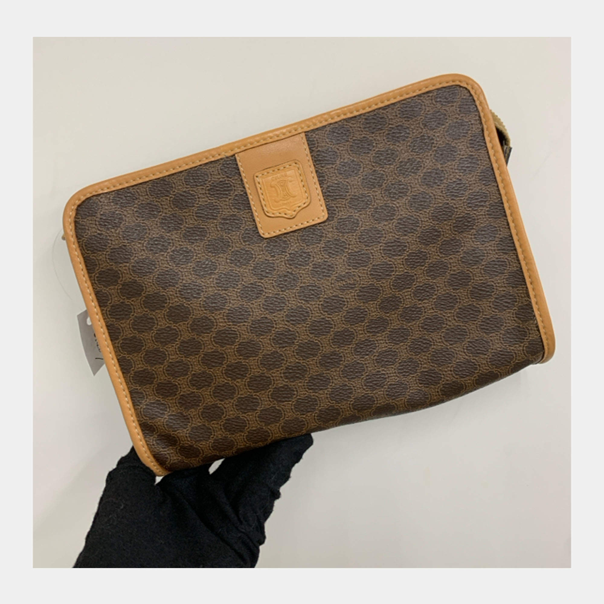 Pre Owned Celine Brown Macadam Clutch