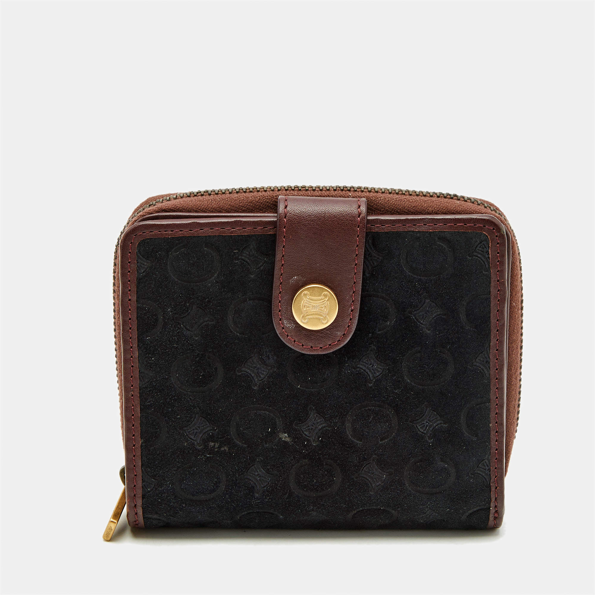 良品‼️CELINE ☆ Vintage ☆ Wallet Authentic Celine Monogram Leather Wallet Logo Coin Case