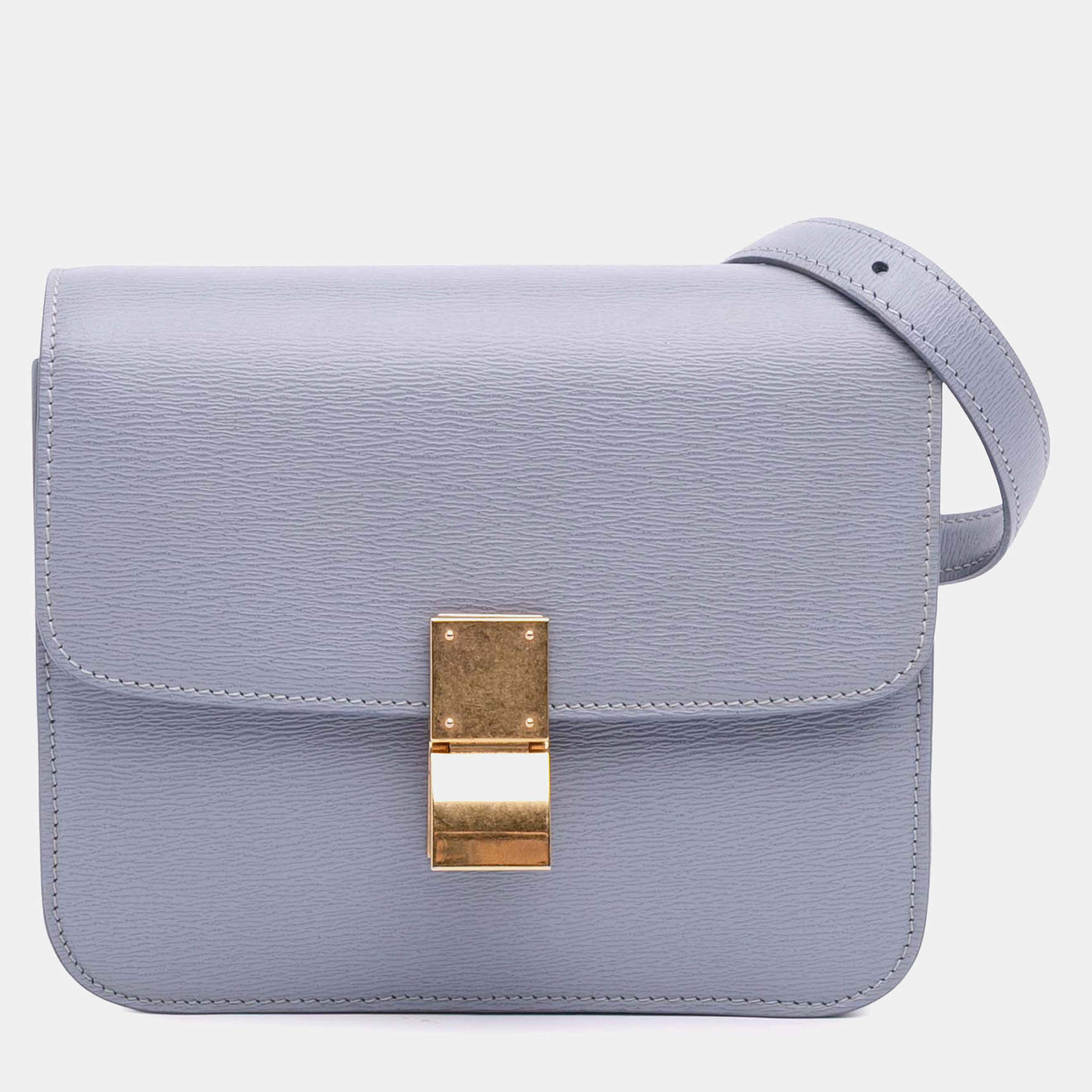 Pre Owned Celine Purple Teen Calfskin Classic Box