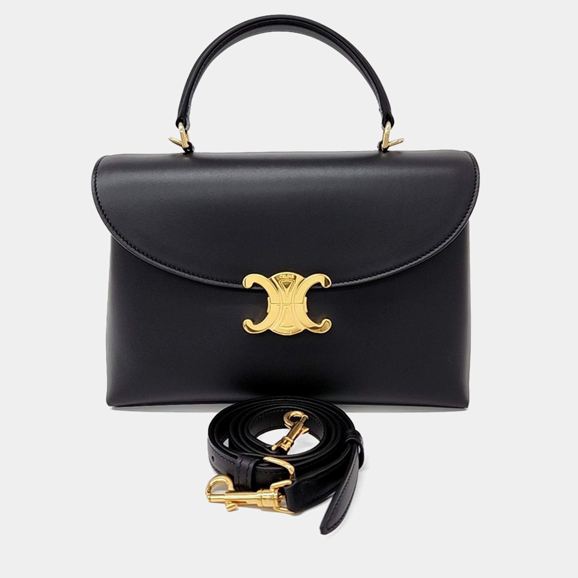 Pre Owned Celine Black Leather Nino Bag Medium