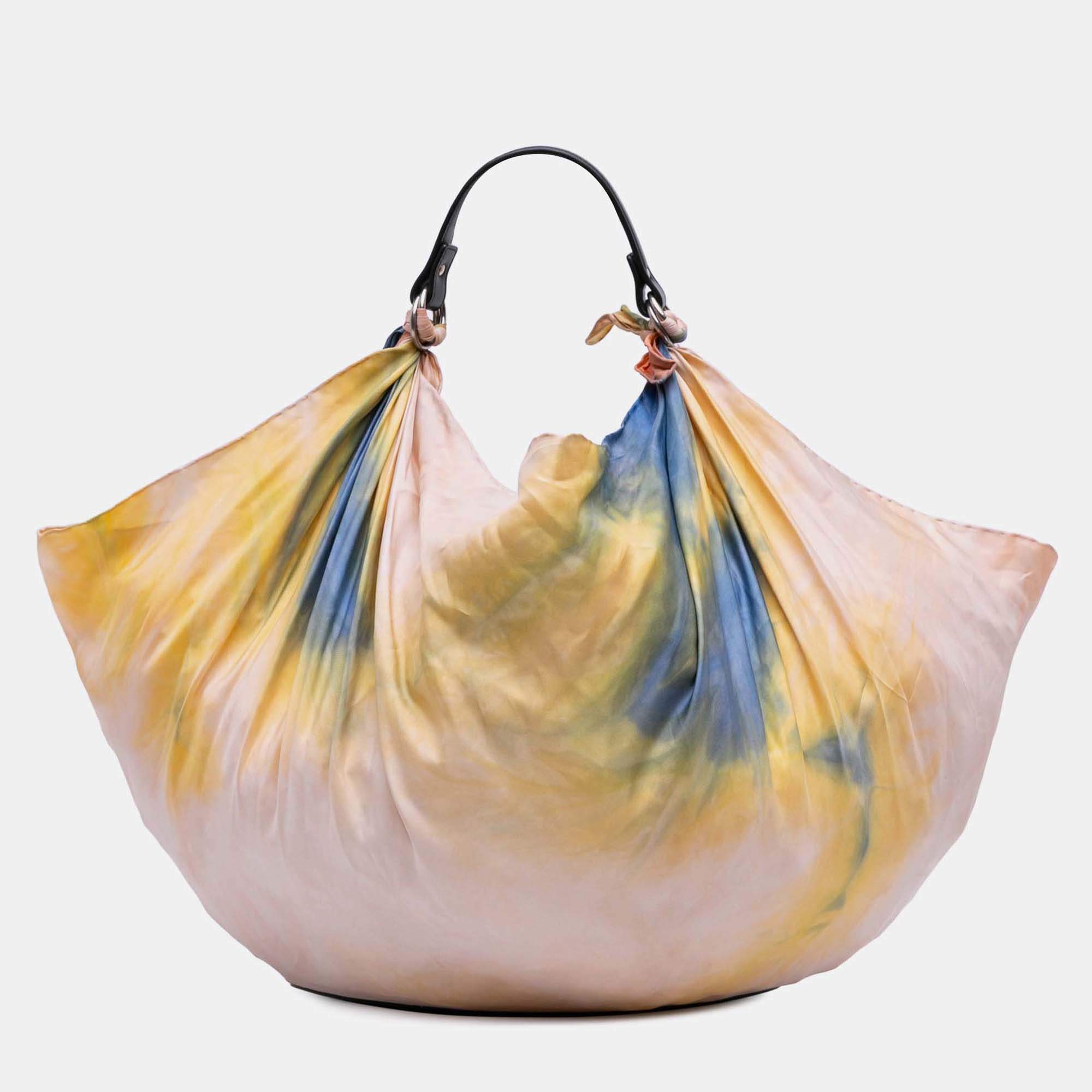 Pre Owned Celine Pink Silk Scarf Bag