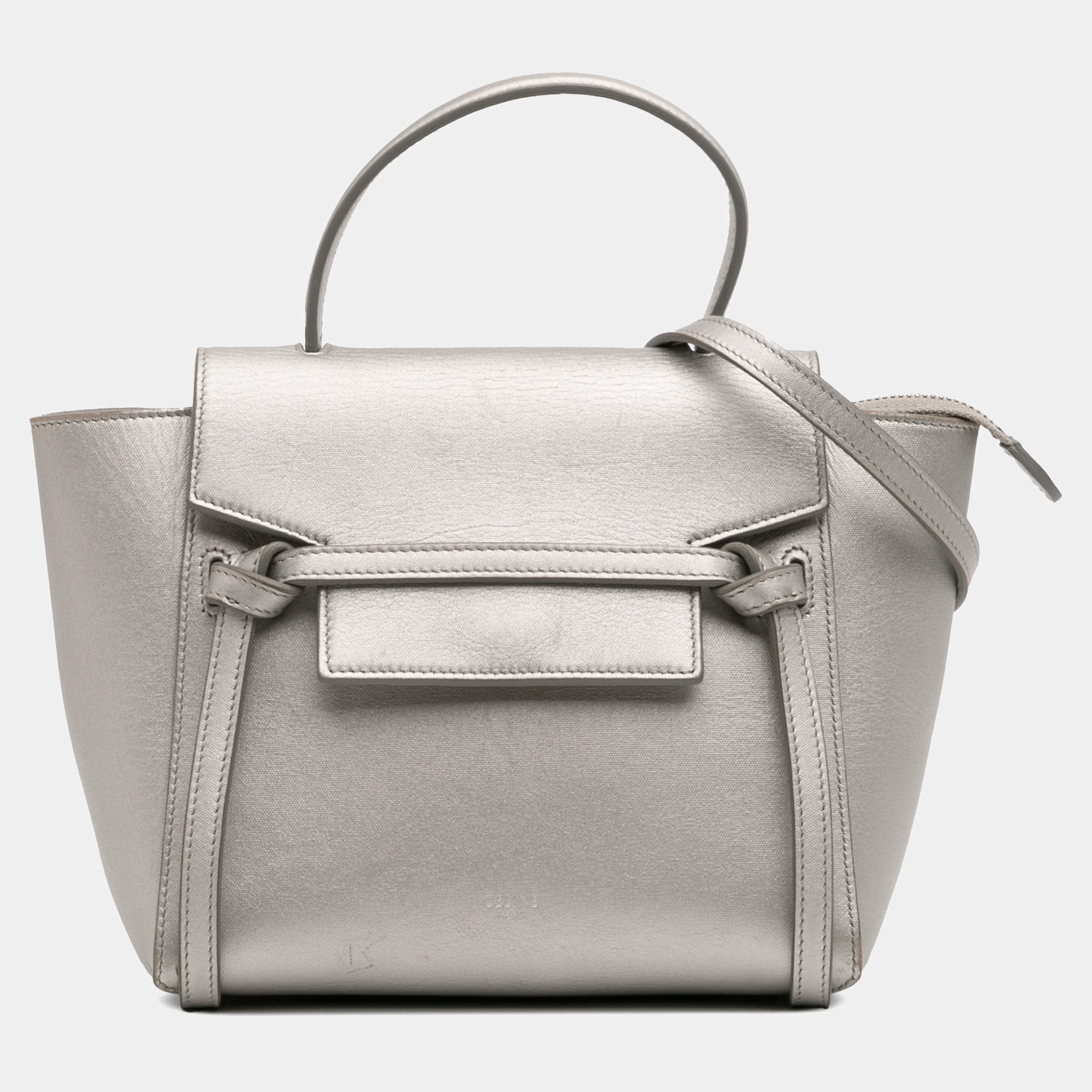 Pre Owned Celine Nano Laminated Calfskin Belt Bag