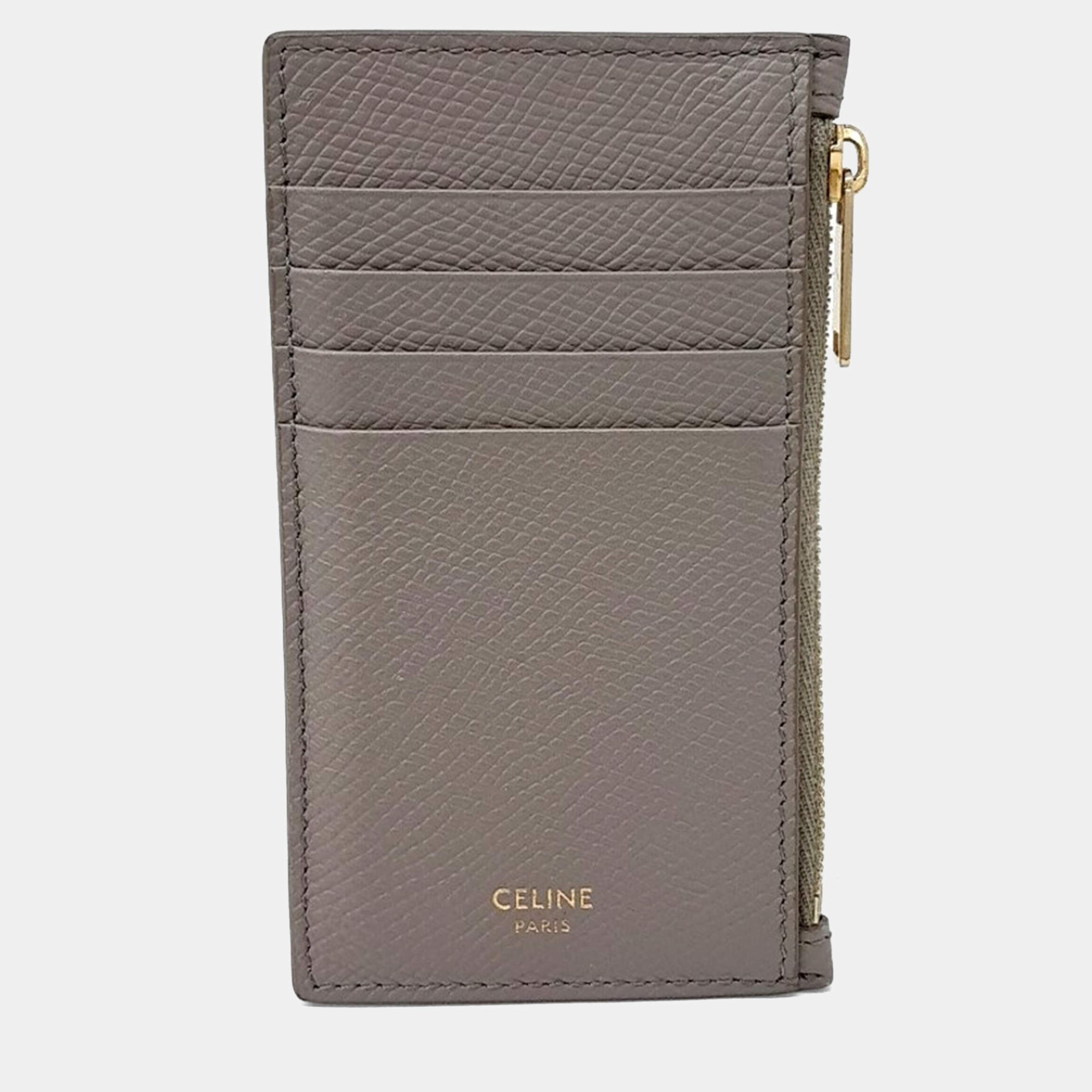 Pre Owned Celine Grey Leather card wallet