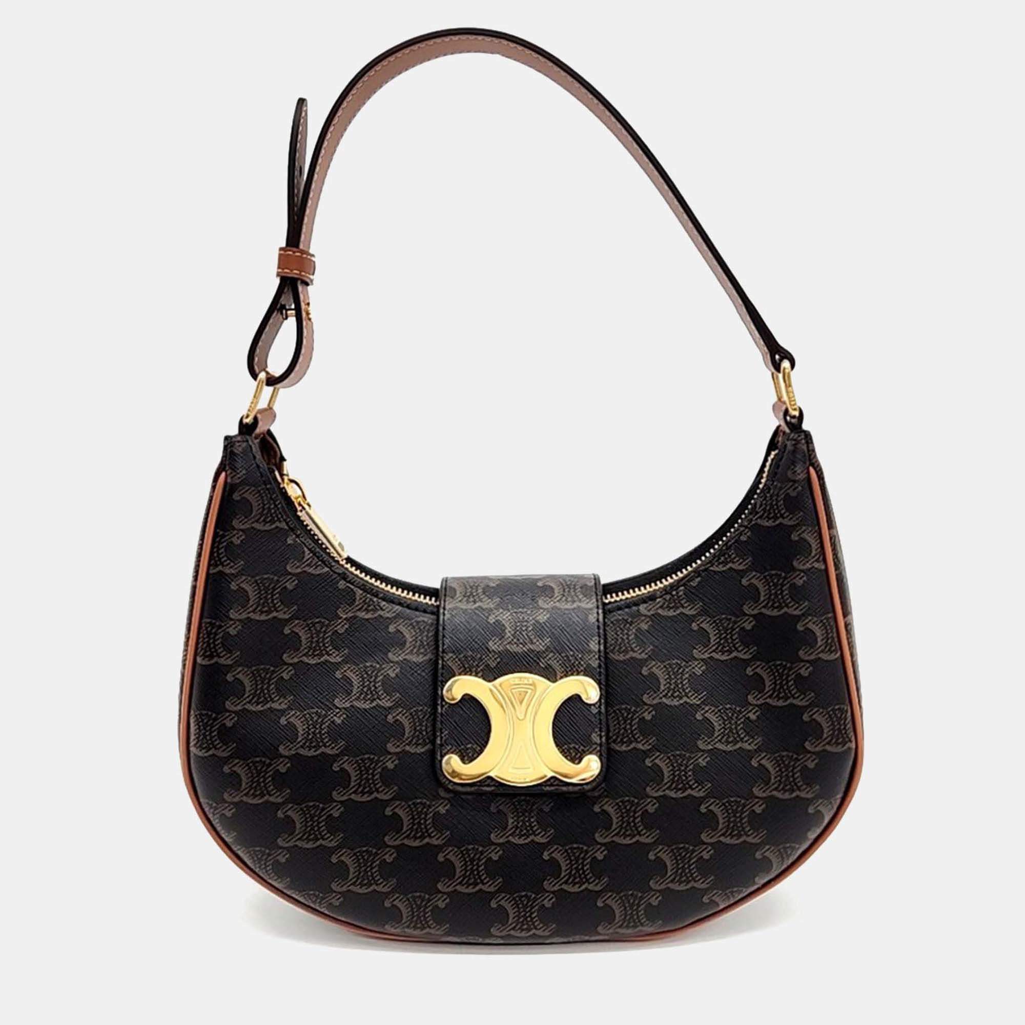 Pre Owned Celine Brown PVC Ava Triumph Bag Medium