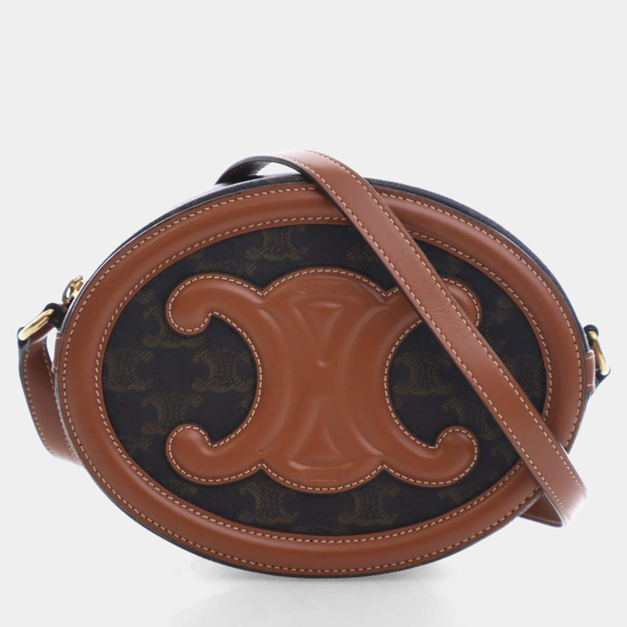 Pre Owned Celine Triomphe Oval Cuir