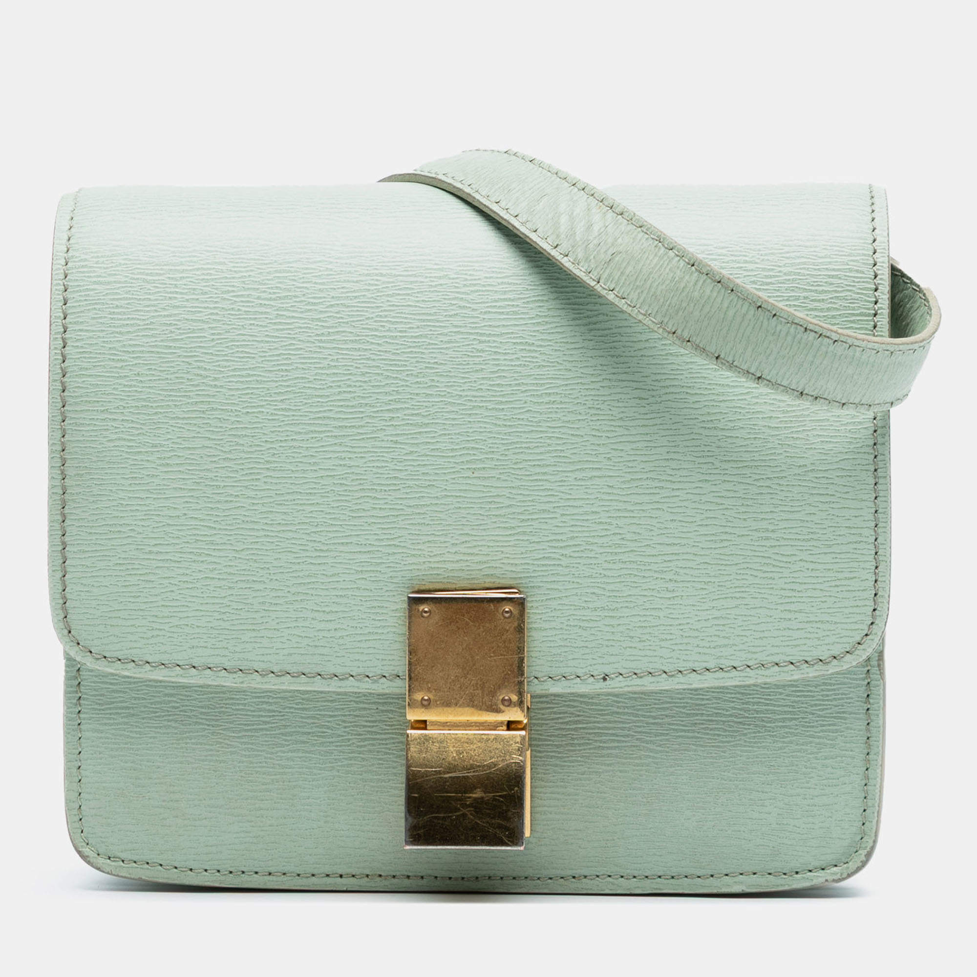 مملوكة مسبقًا Celine Green Small Calfskin Classic Box