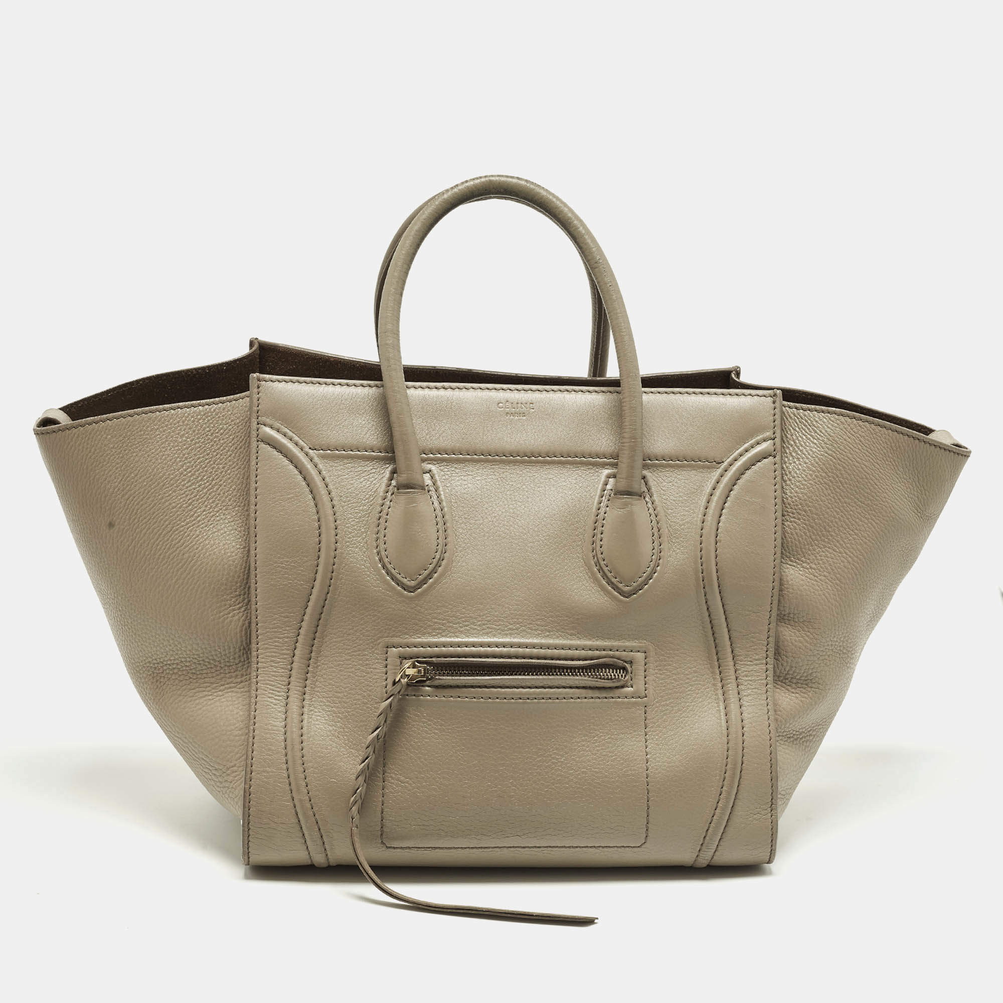 مملوكة مسبقًا حقيبة يد سيلين فانتوم لاغيدج جلد برتقالي متوسطة