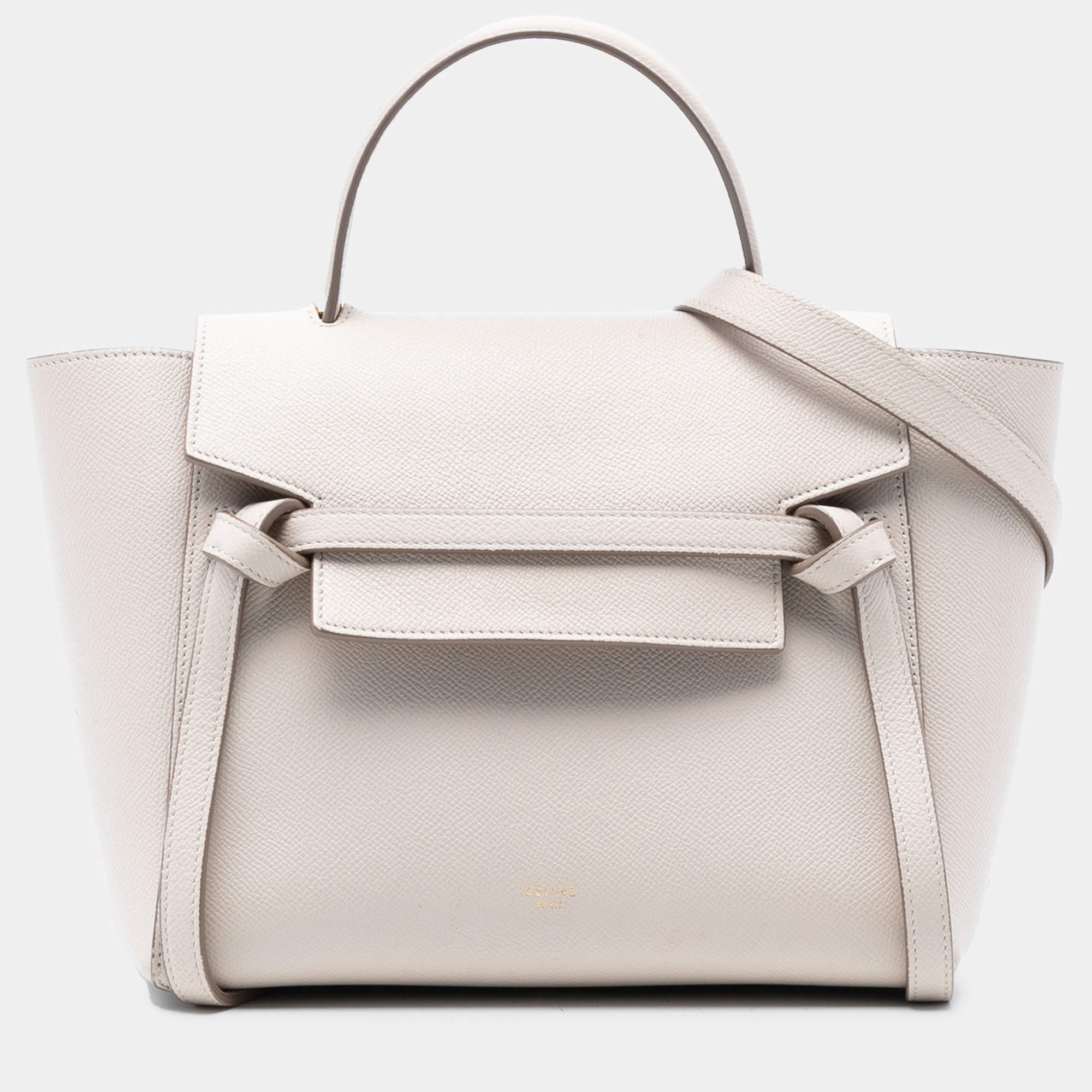 Pre Owned Celine Brown Micro Grained Calfskin Belt Bag