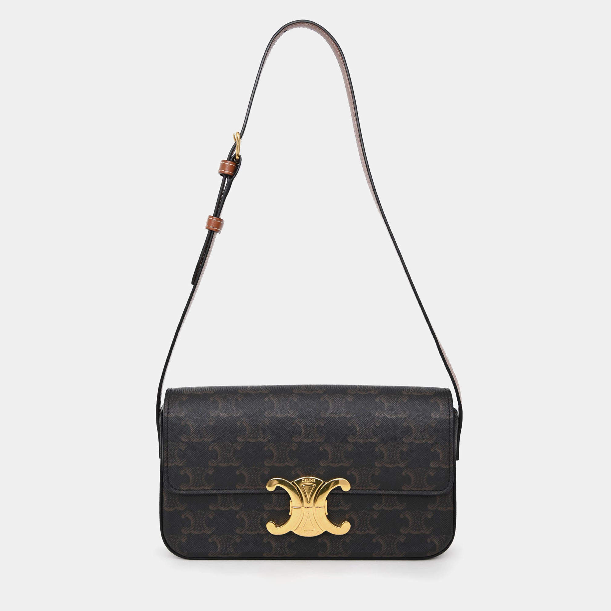 Pre Owned حقيبة كتف سيلين تريومف كلود قماش/جلد بني 2021