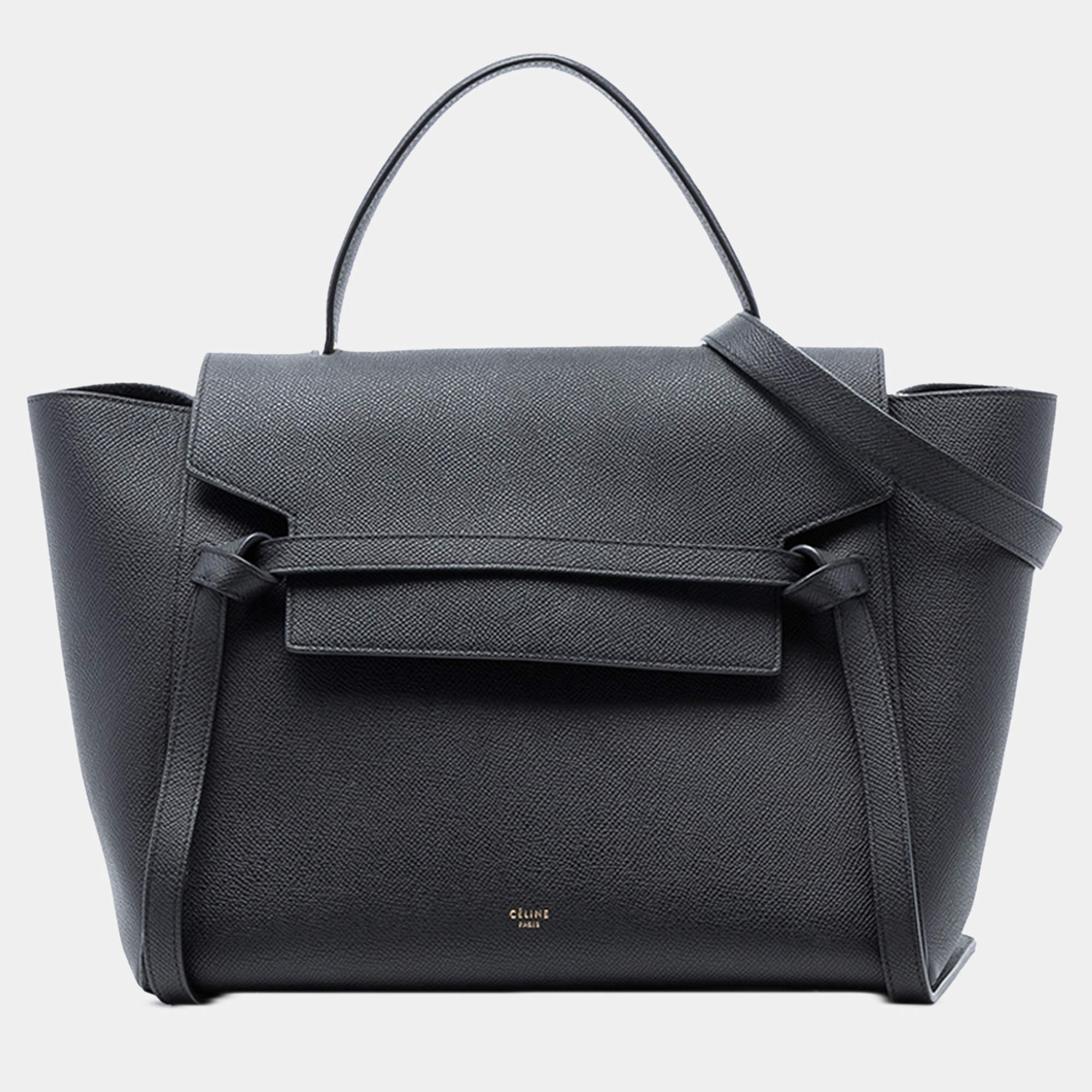 مملوكة مسبقًا Celine Black Mini Grained Calfskin Belt Bag