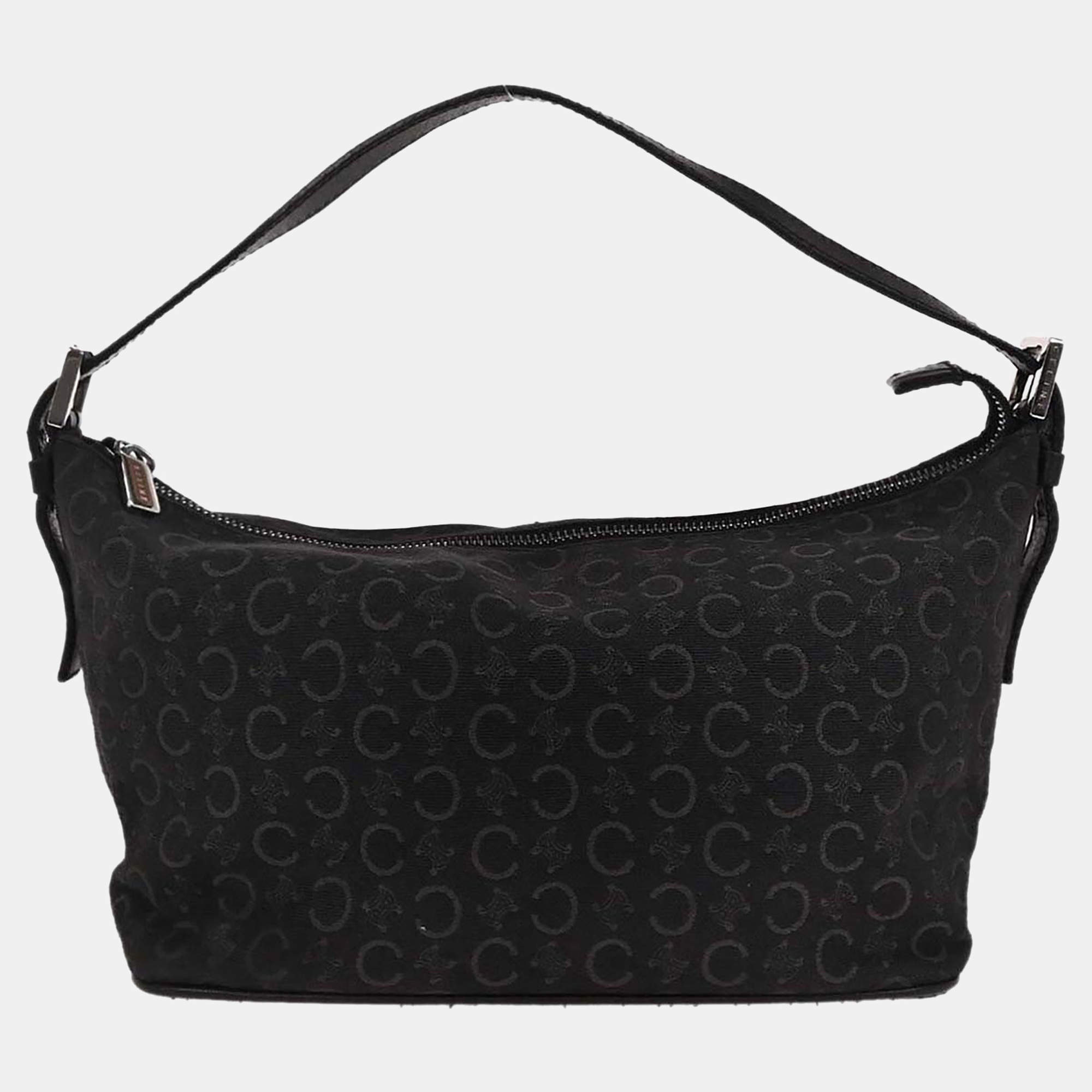 مملوكة مسبقًا Celine Black Canvas C Macadam Handbag
