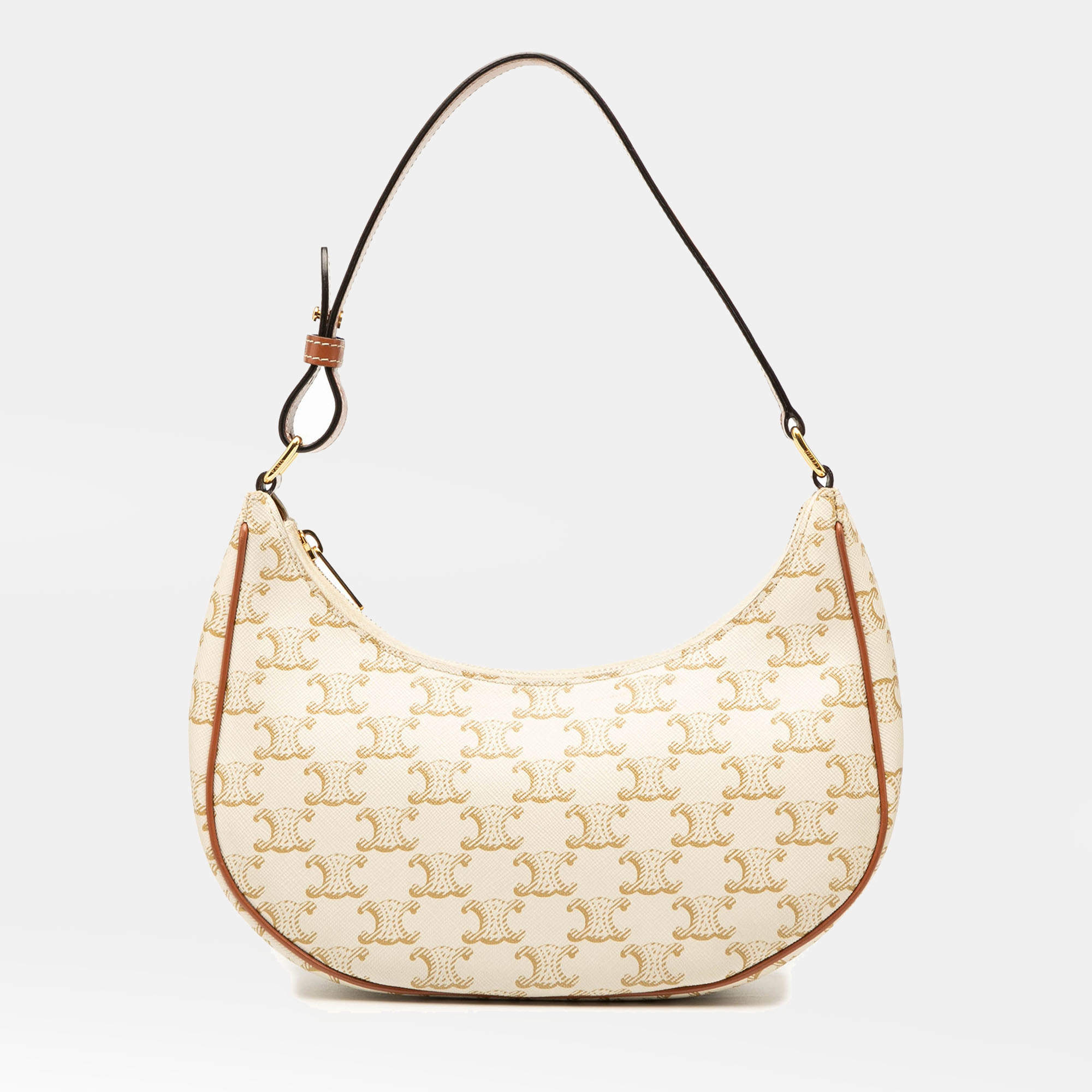 مملوكة مسبقًا حقيبة سيلين أفا كتف قماش مغلف تريومف بني