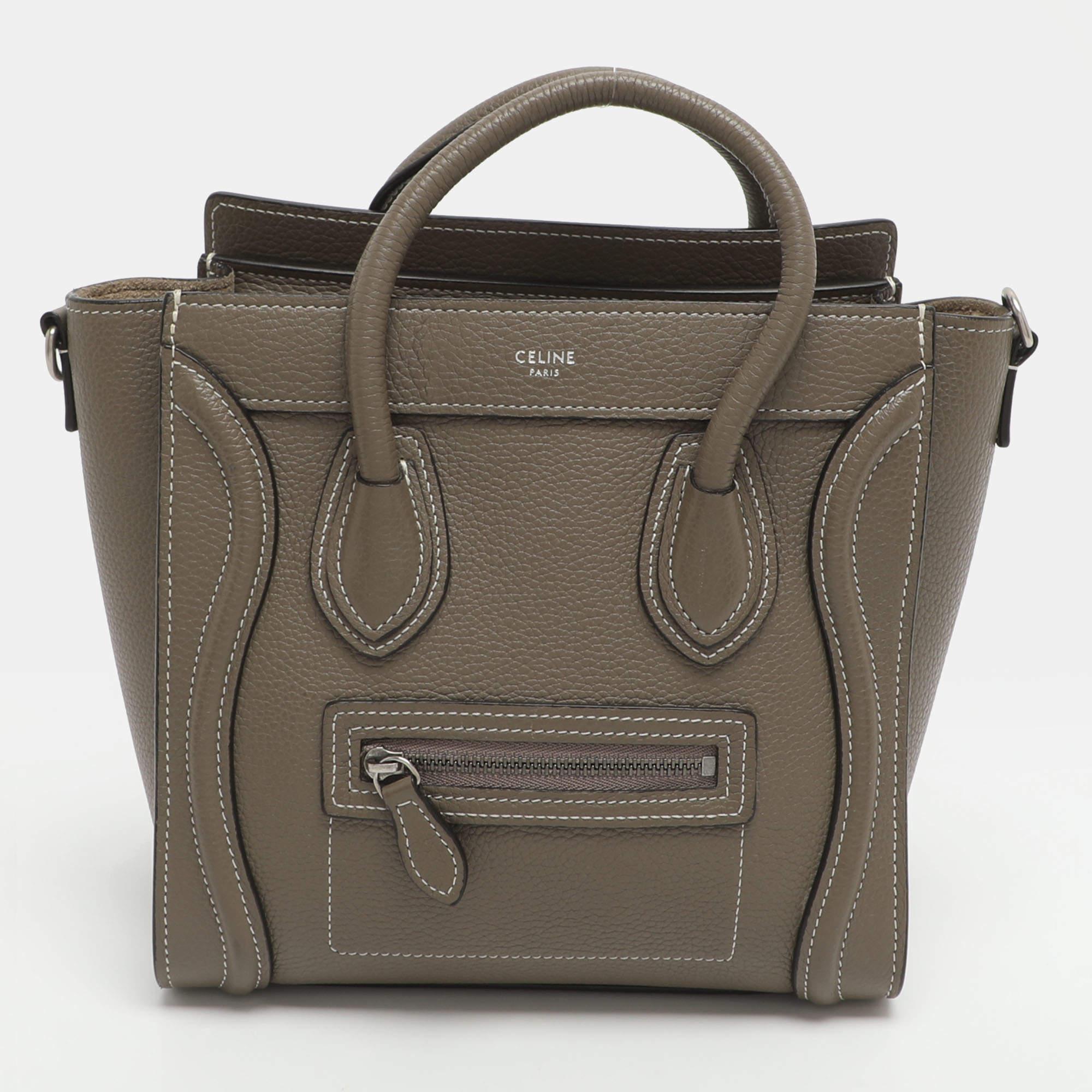 مملوكة مسبقًا Celine Luggage Nano Taupe Leather Tote