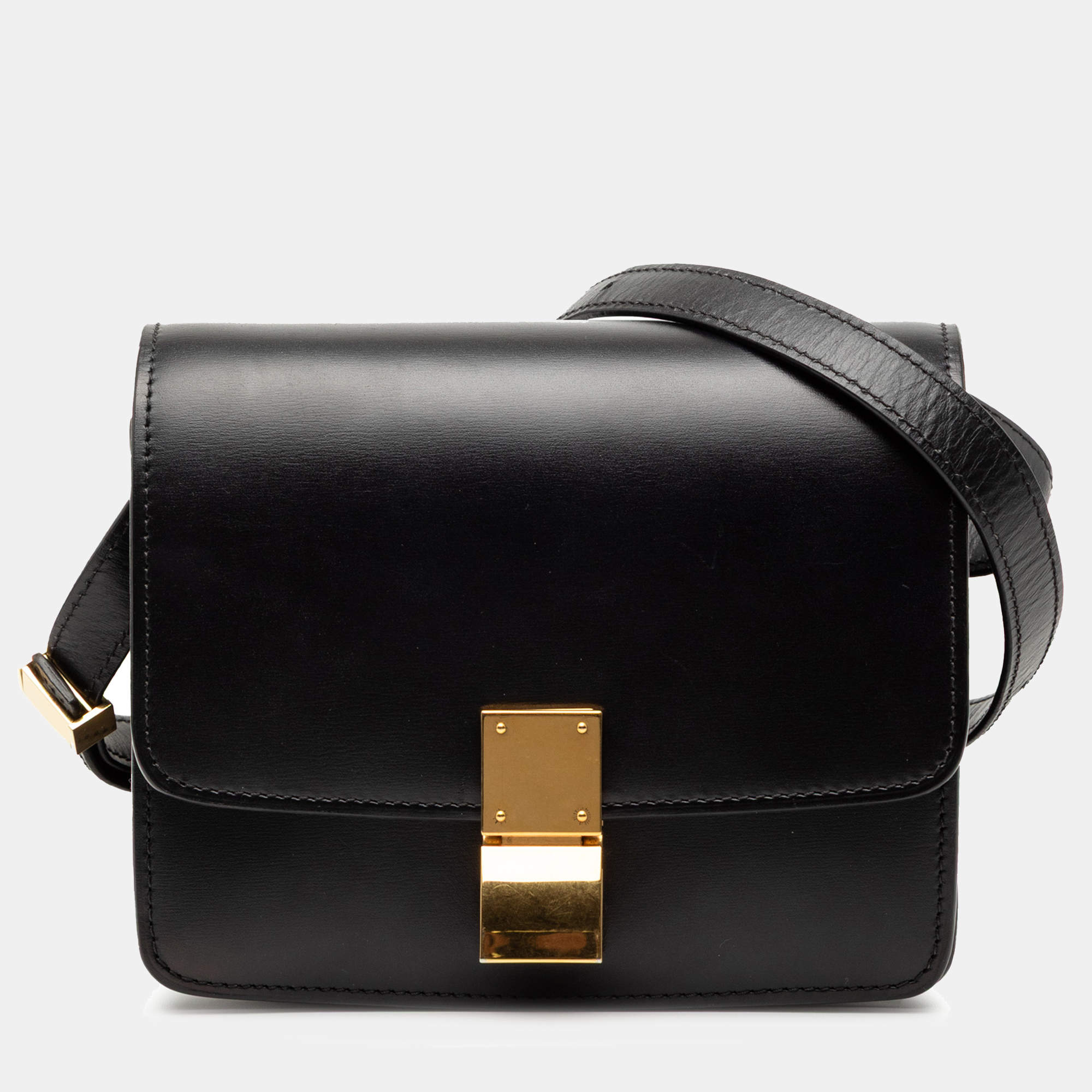 مملوكة مسبقًا Celine Black Small Calfskin Classic Box