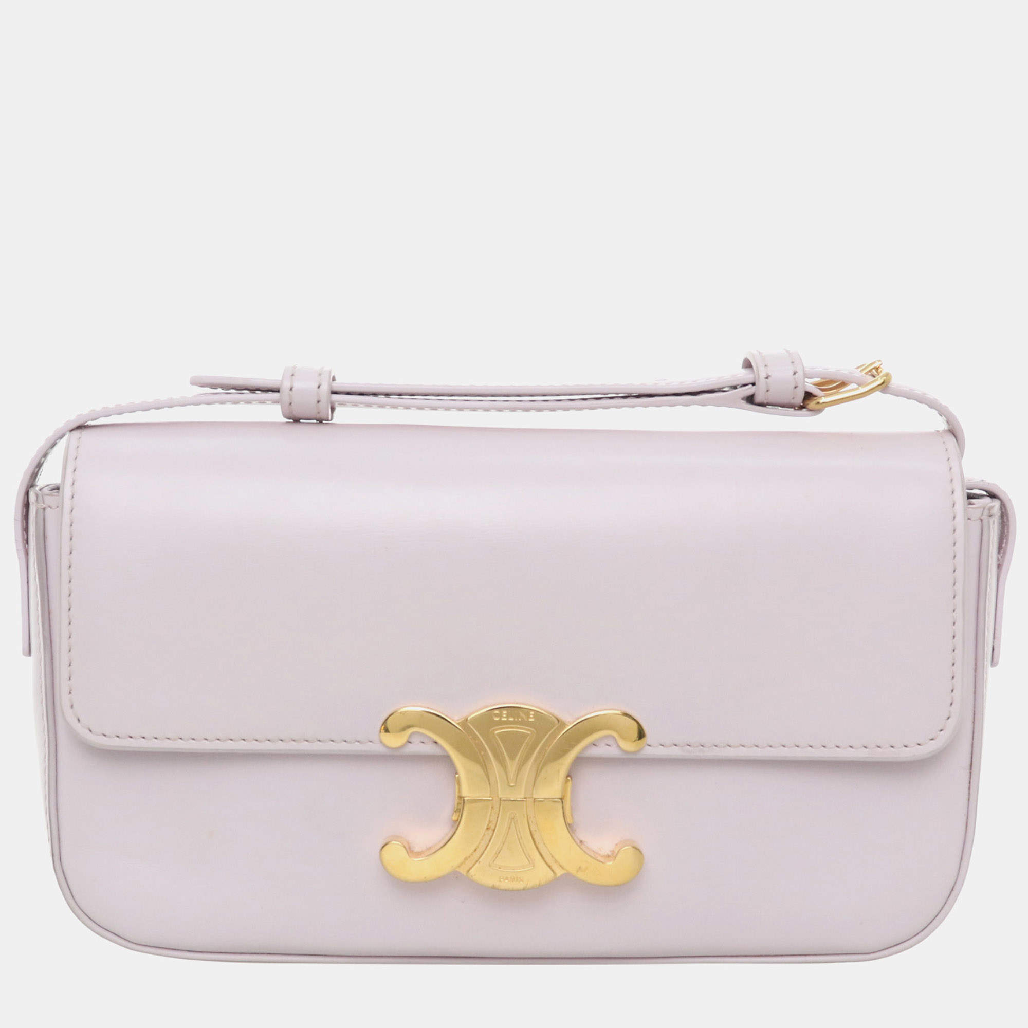 Pre Owned Celine East West Triomphe Pink Pink Bag