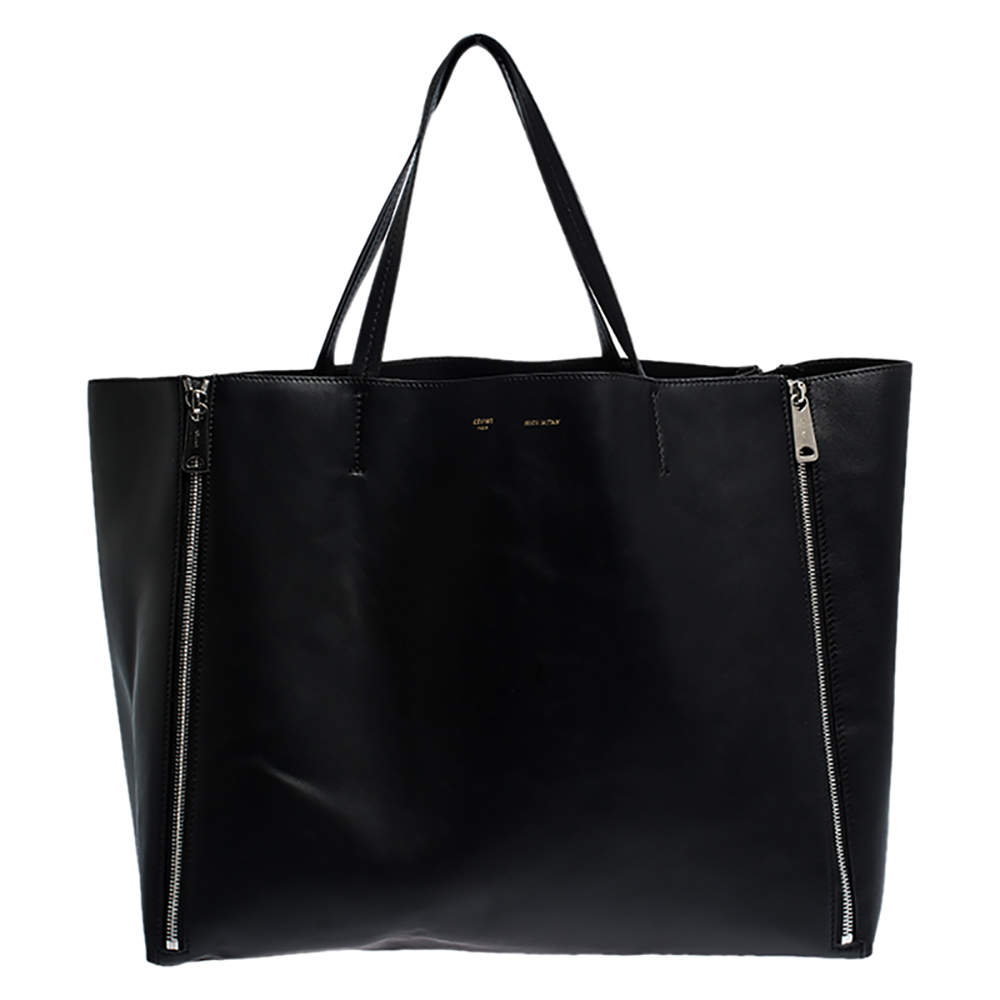 Celine Black Leather Horizontal Zip Cabas Tote Celine | TLC