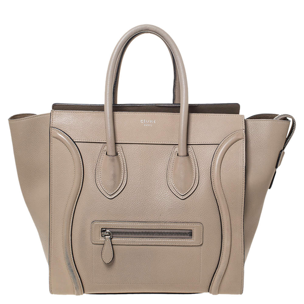 مملوكة مسبقًا Celine Beige Leather Mini Luggage Tote