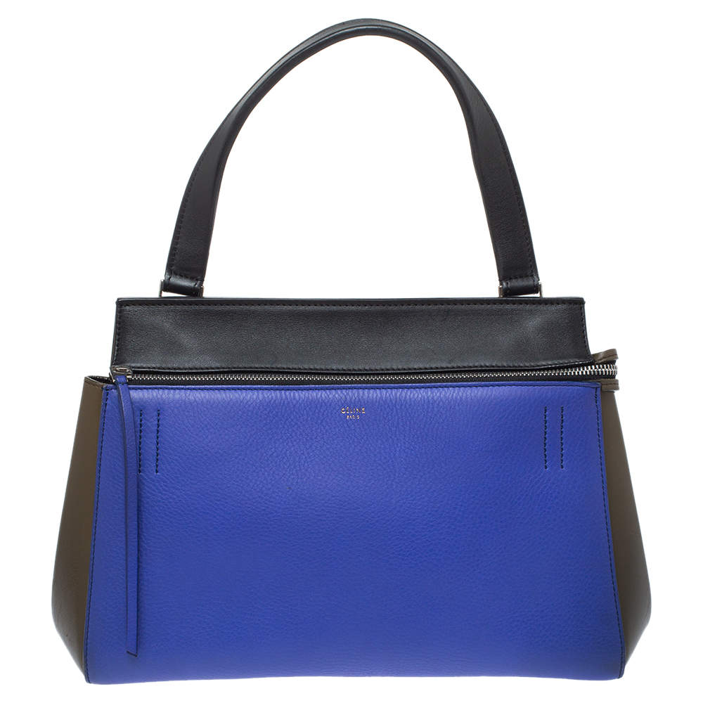 Pre Owned Céline Tri Color Leather Small Edge Bag
