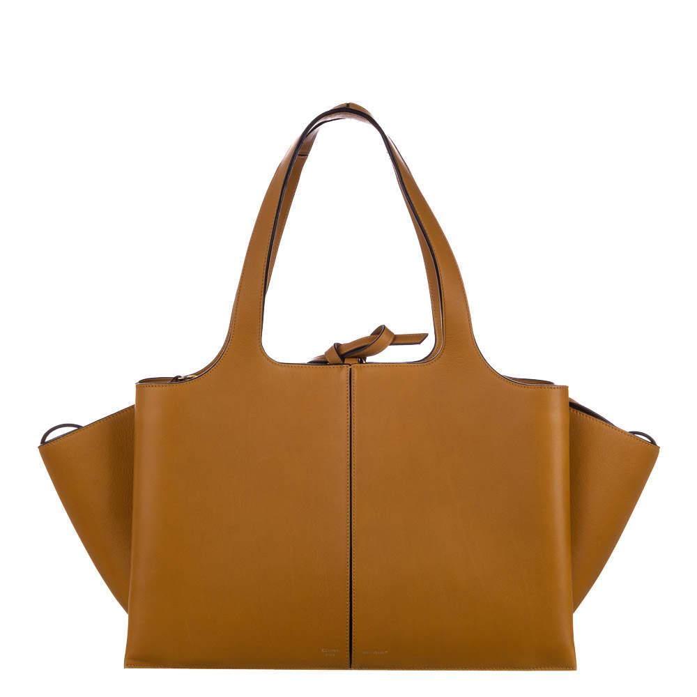 Pre Owned Celine Brown Leather Medium Trifold Bag